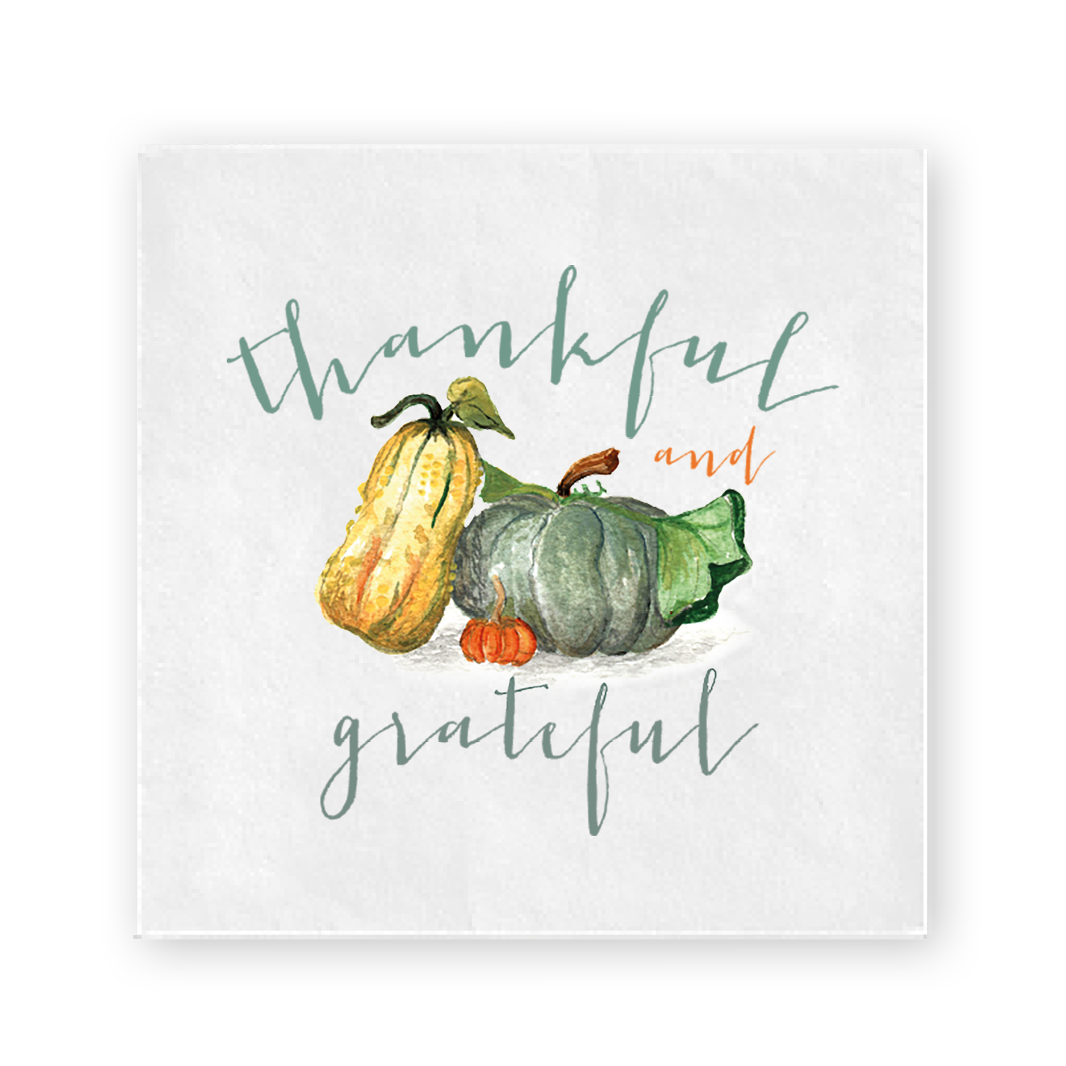 thankful and grateful limited edition cocktail napkins