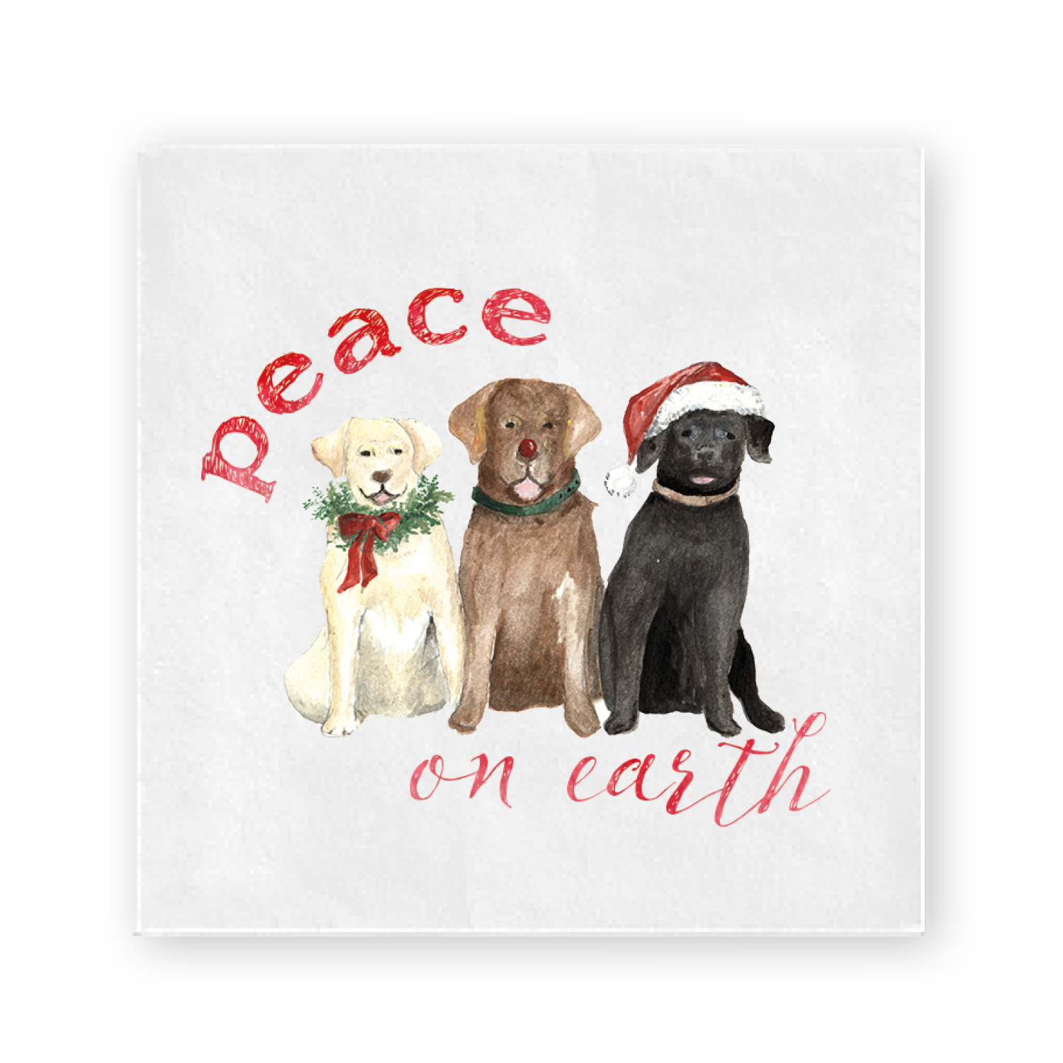 three labs peace on earth limited edition cocktail napkins