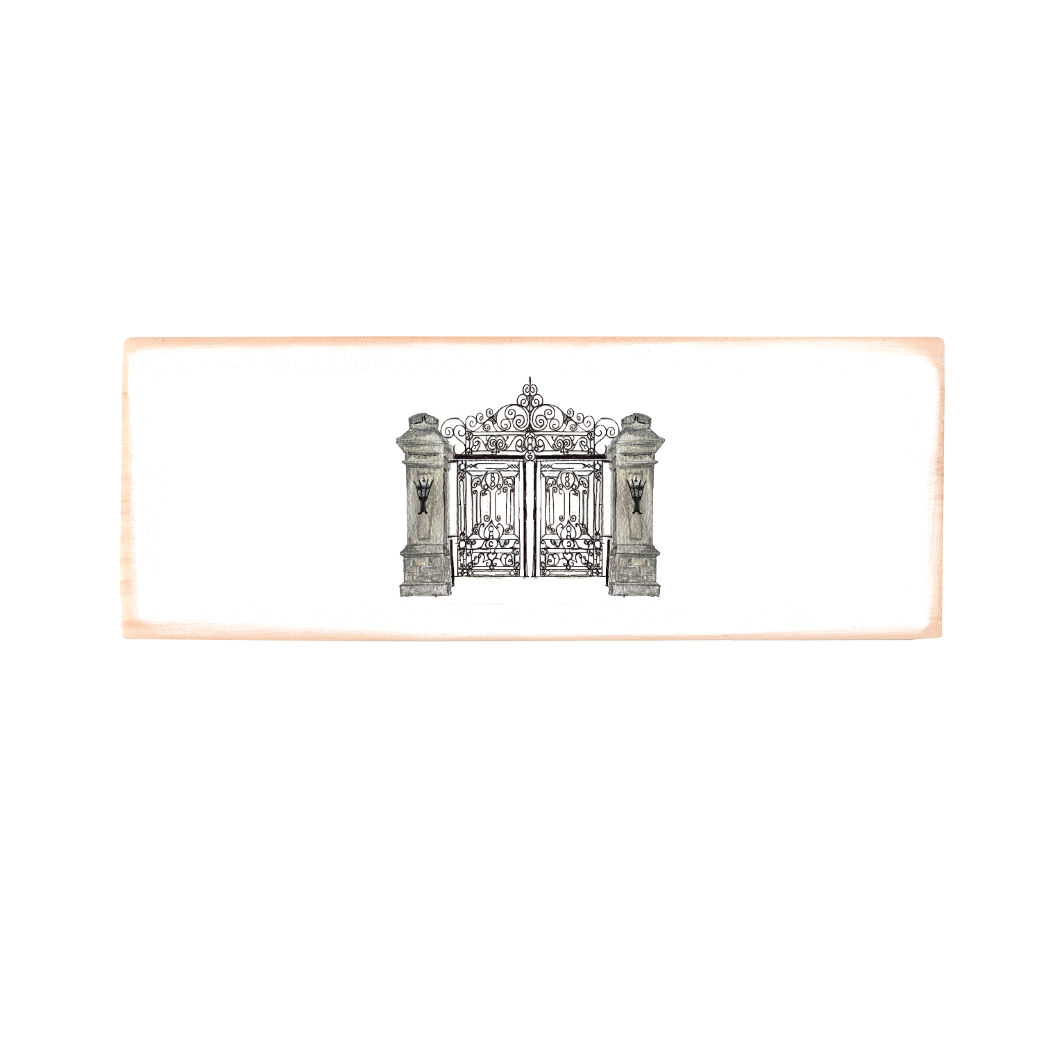 newport mansion gate wood block rectangle