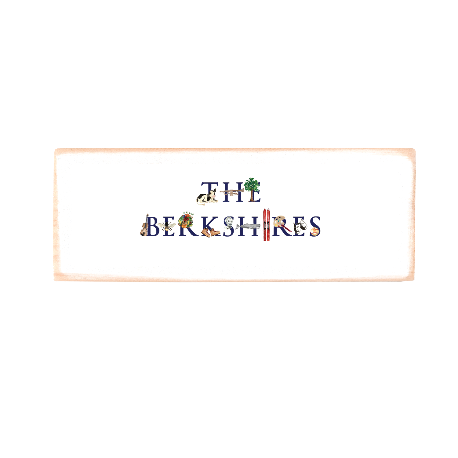 the berkshires rectangle wood block