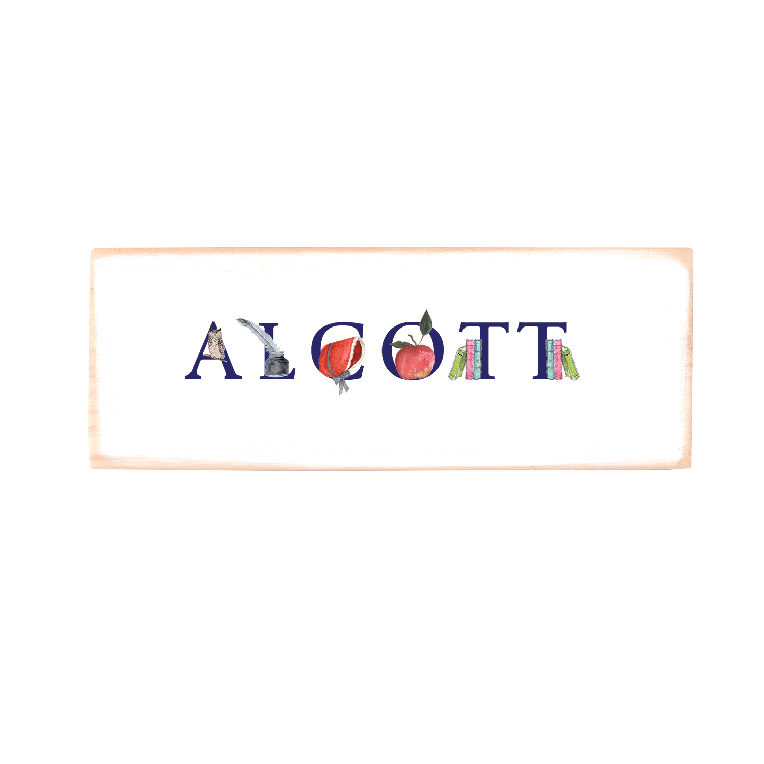 alcott rectangle wood block