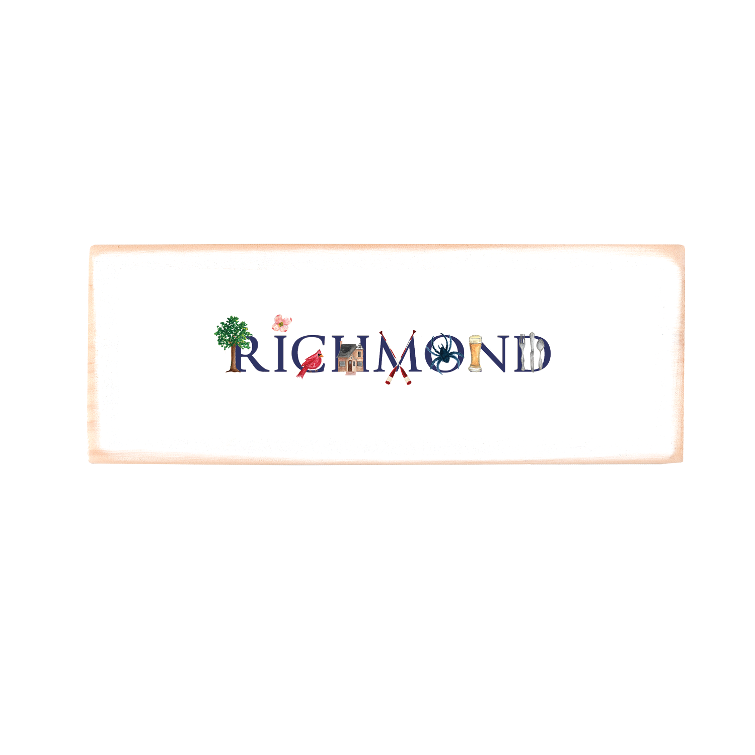 richmond, va rectangle wood block