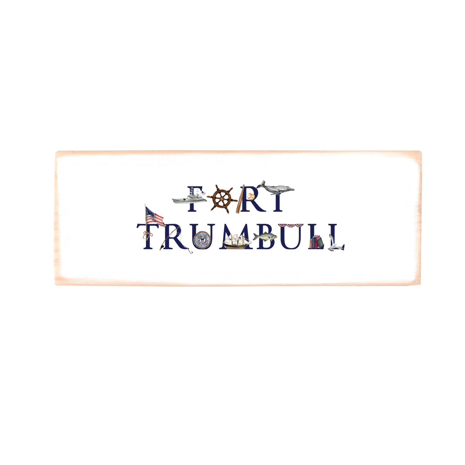 fort trumbull wood block rectangle