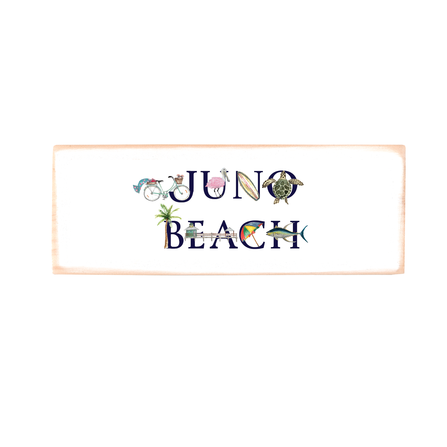 juno beach rectangle wood block
