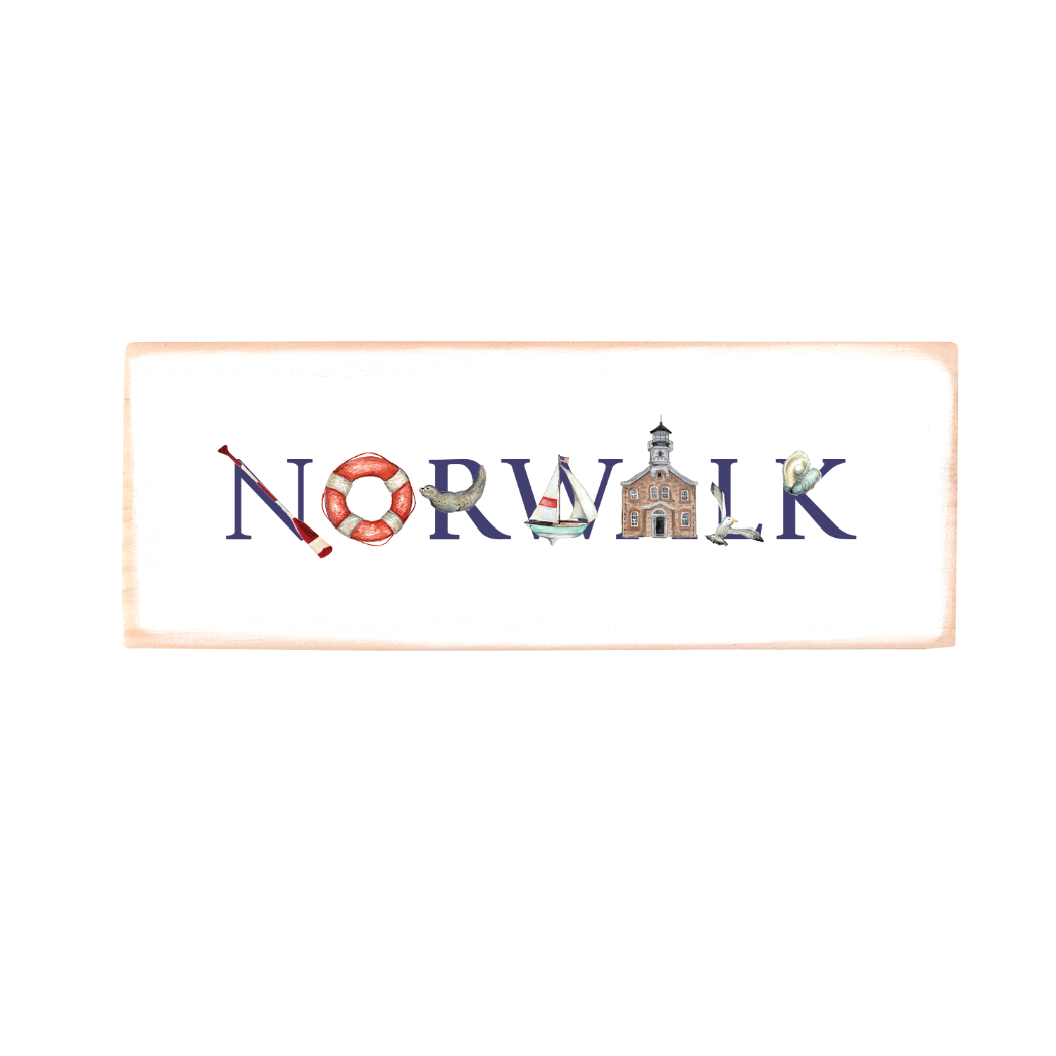 norwalk rectangle wood block