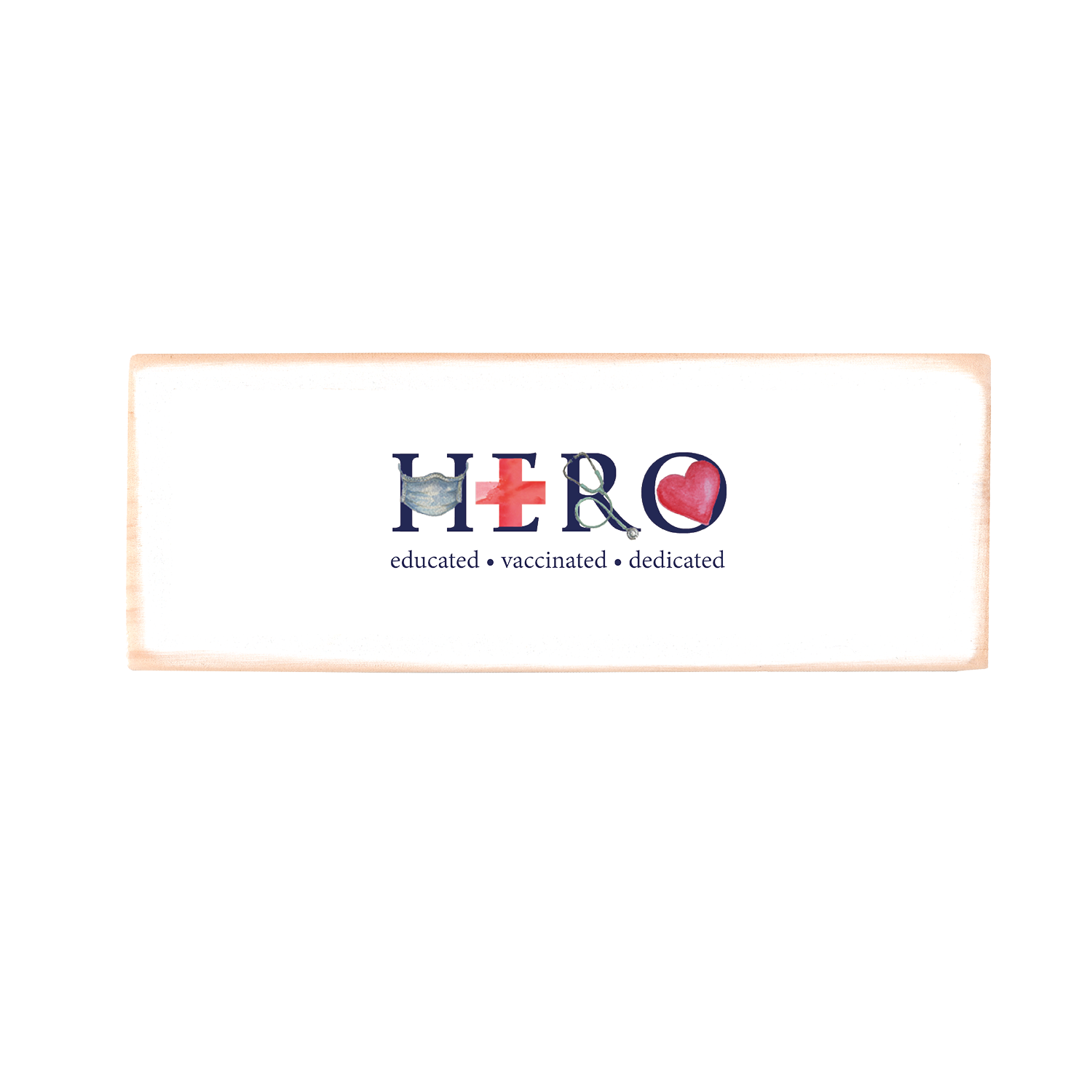 vaccine hero rectangle wood block