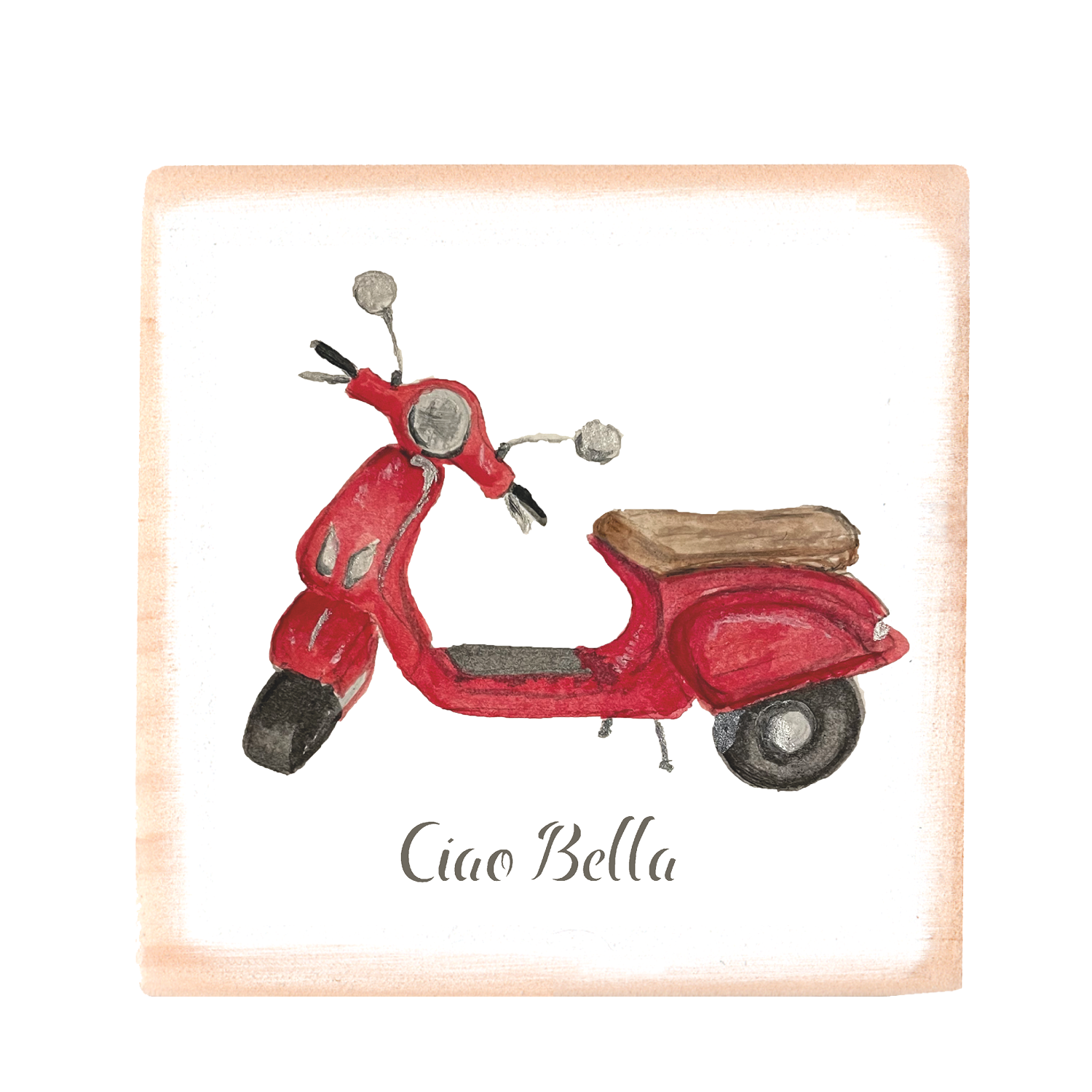 ciao bella square wood block