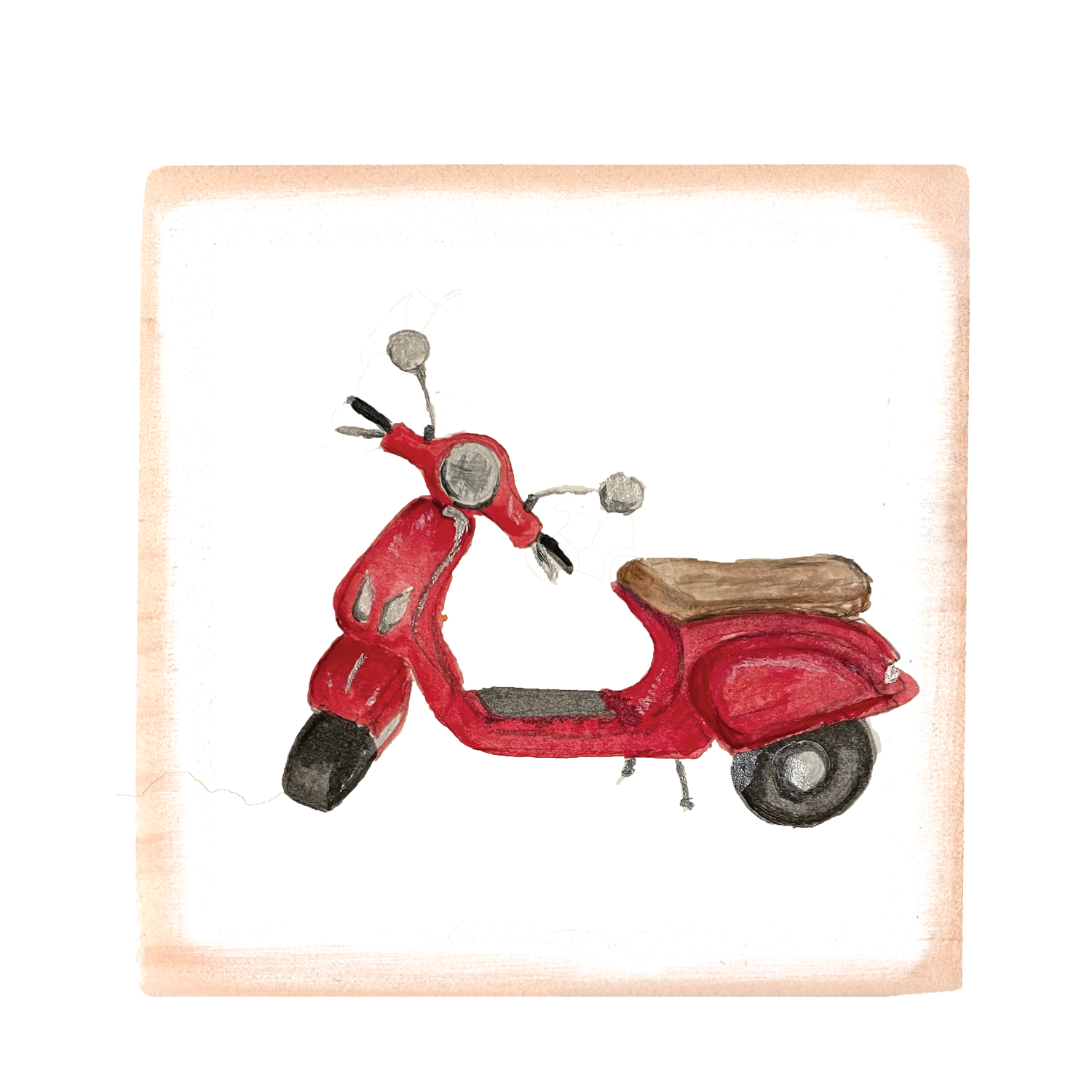 vespa square wood block