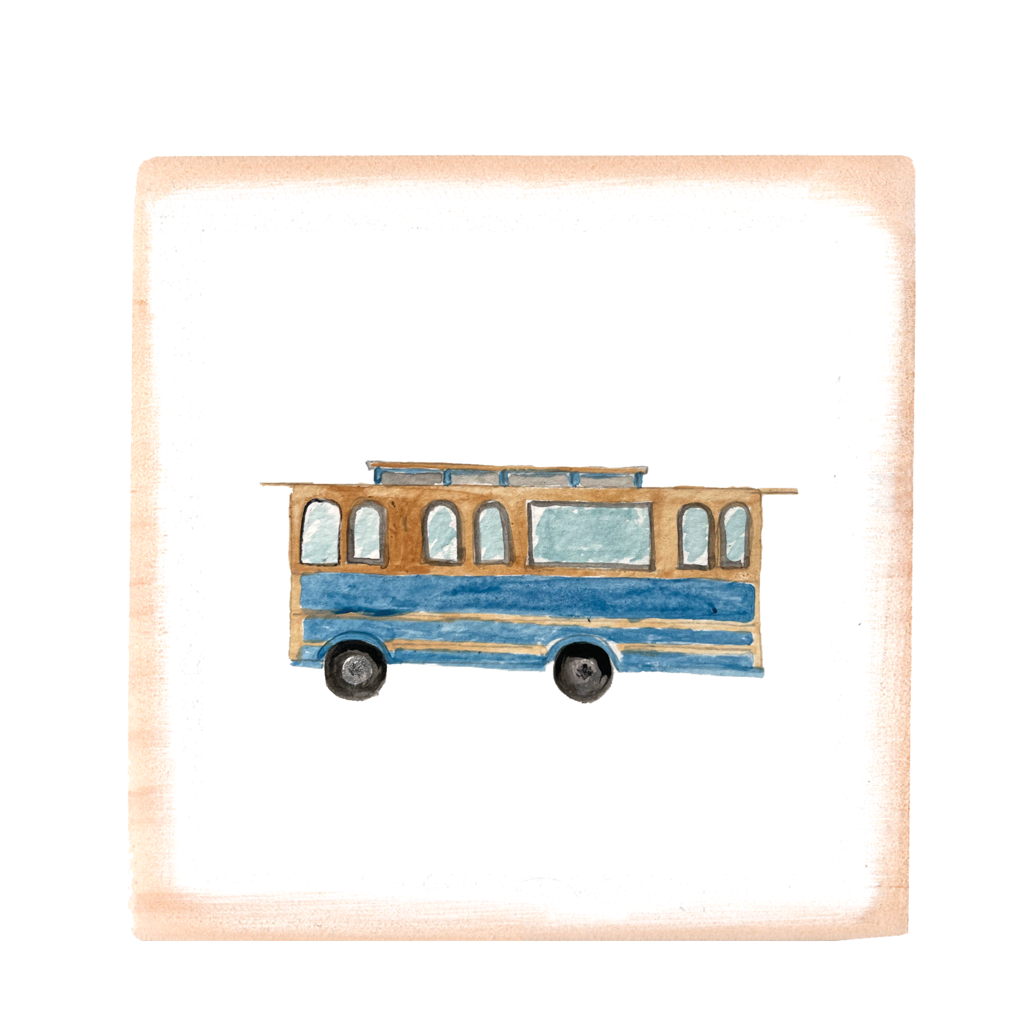 trolley laguna beach square wood block