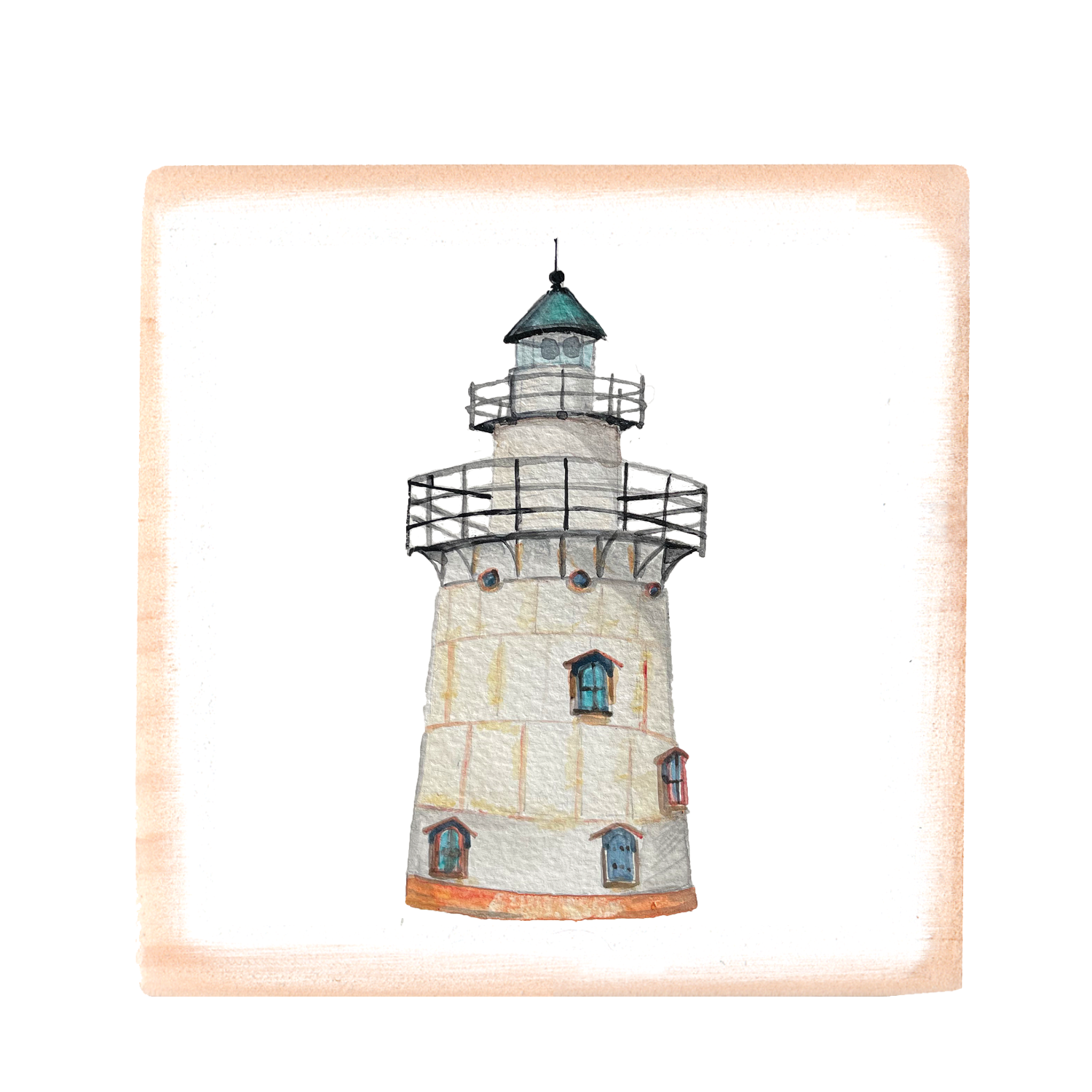 saybrook lighthouse square wood block