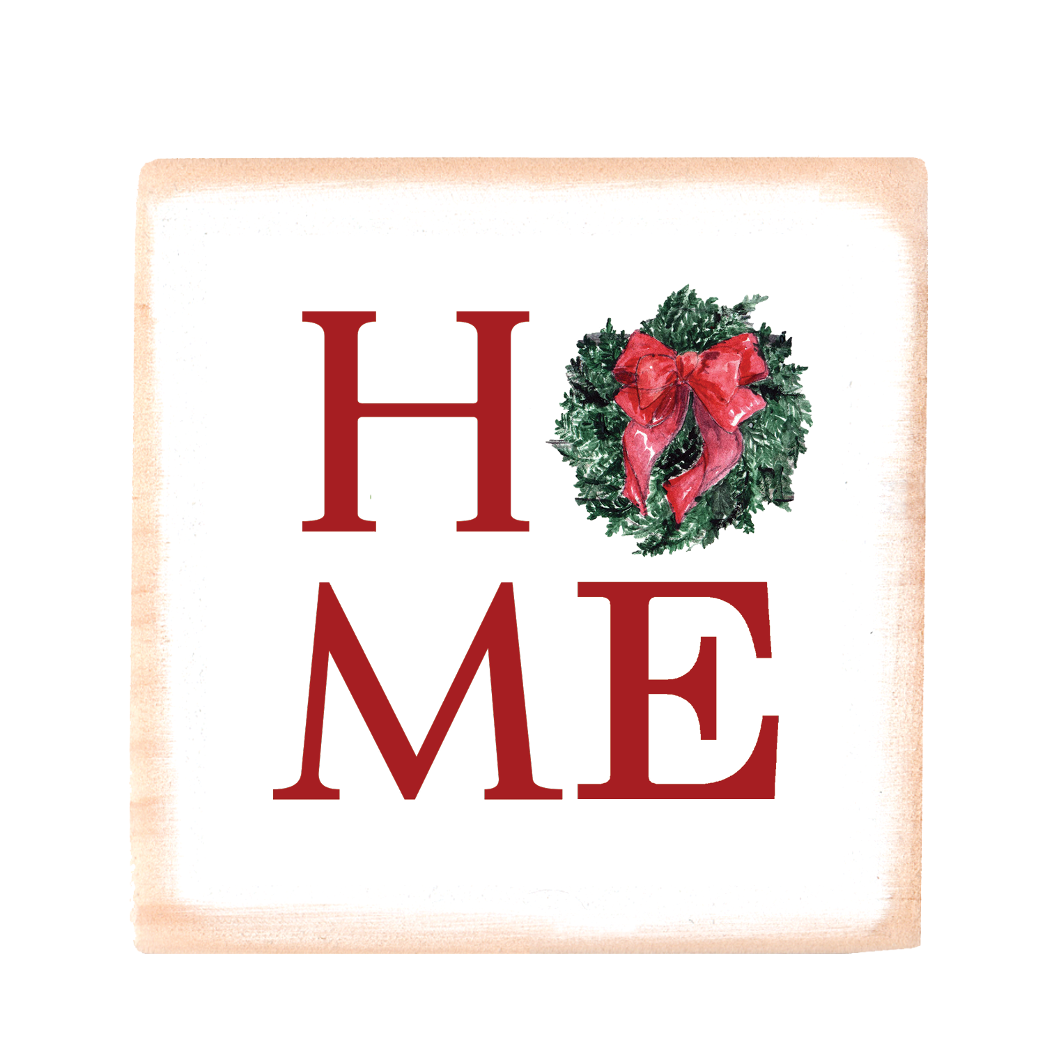 home wreath square block