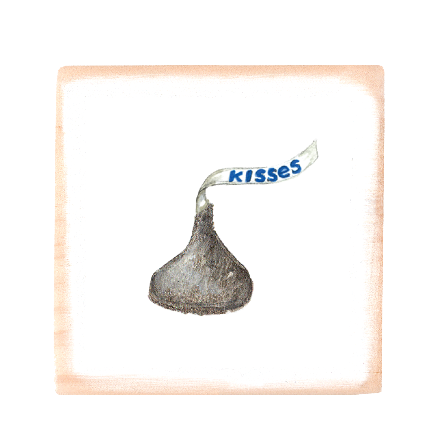 hershey's kiss square wood block