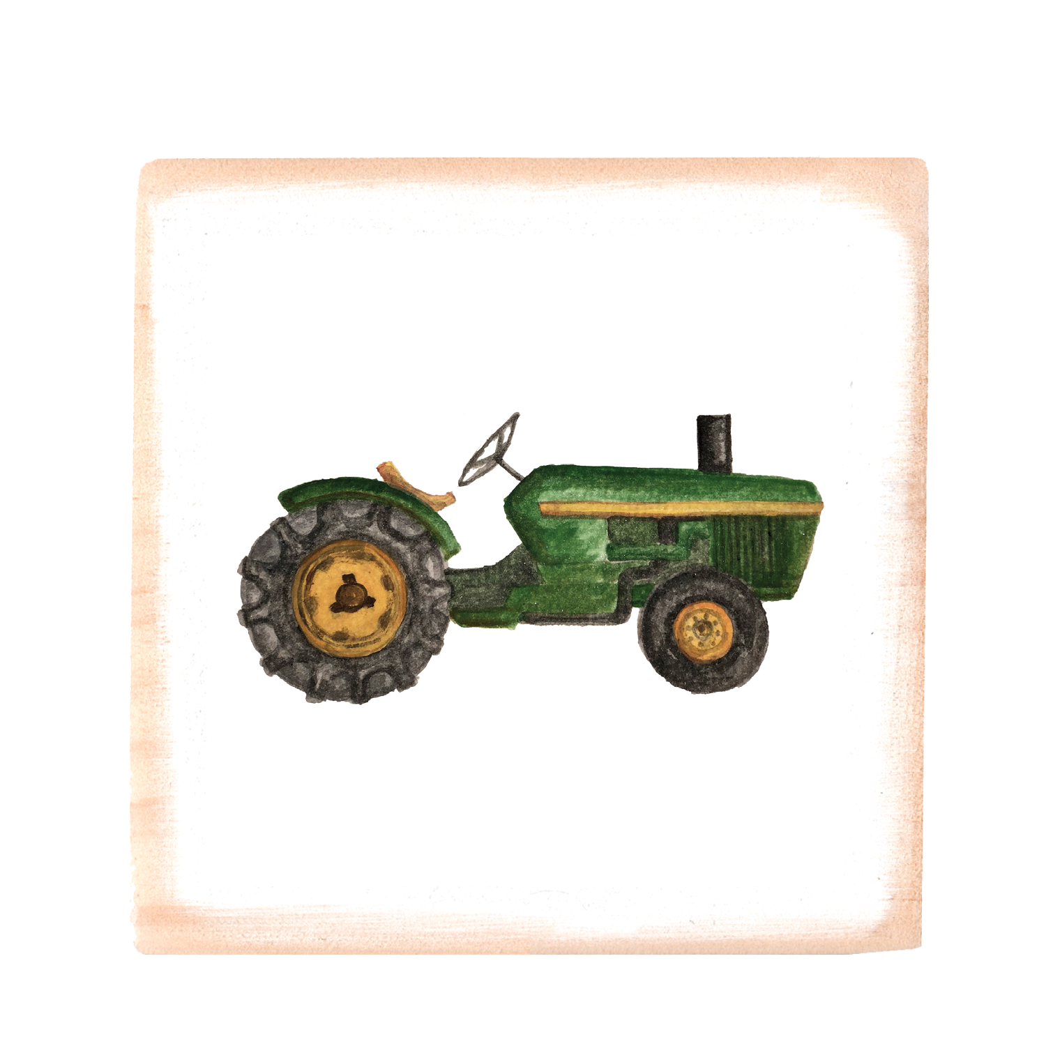 tractor square wood block