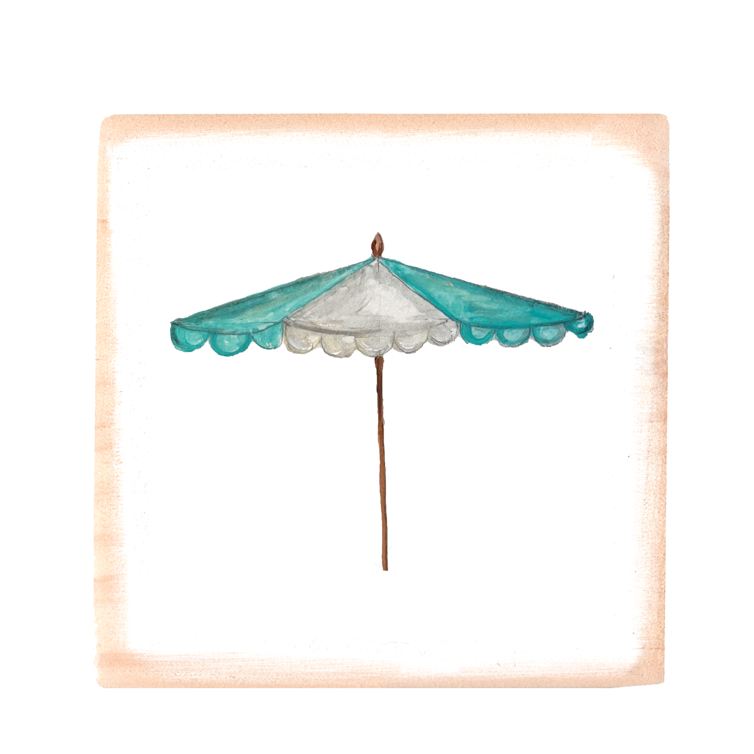 seafoam beach umbrella square block