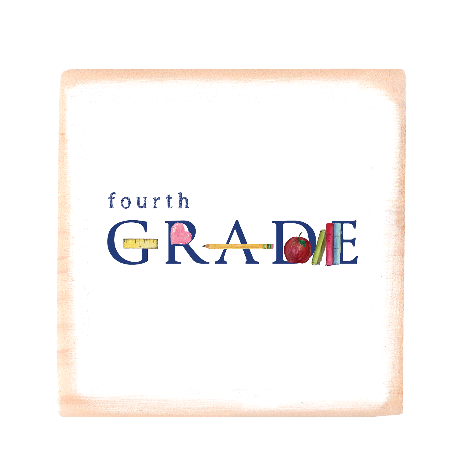 fourth grade square wood block