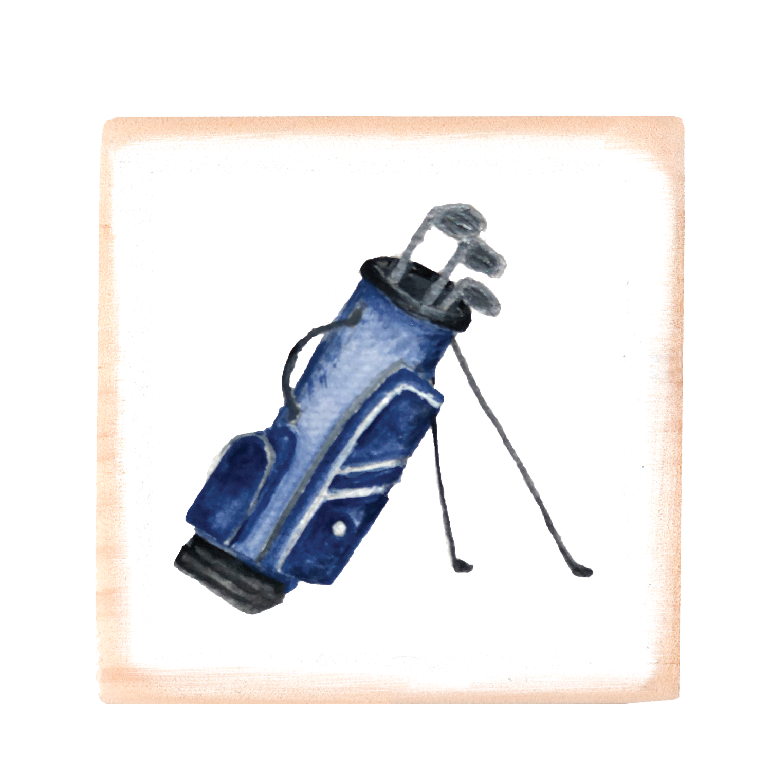 golf club bag square wood block