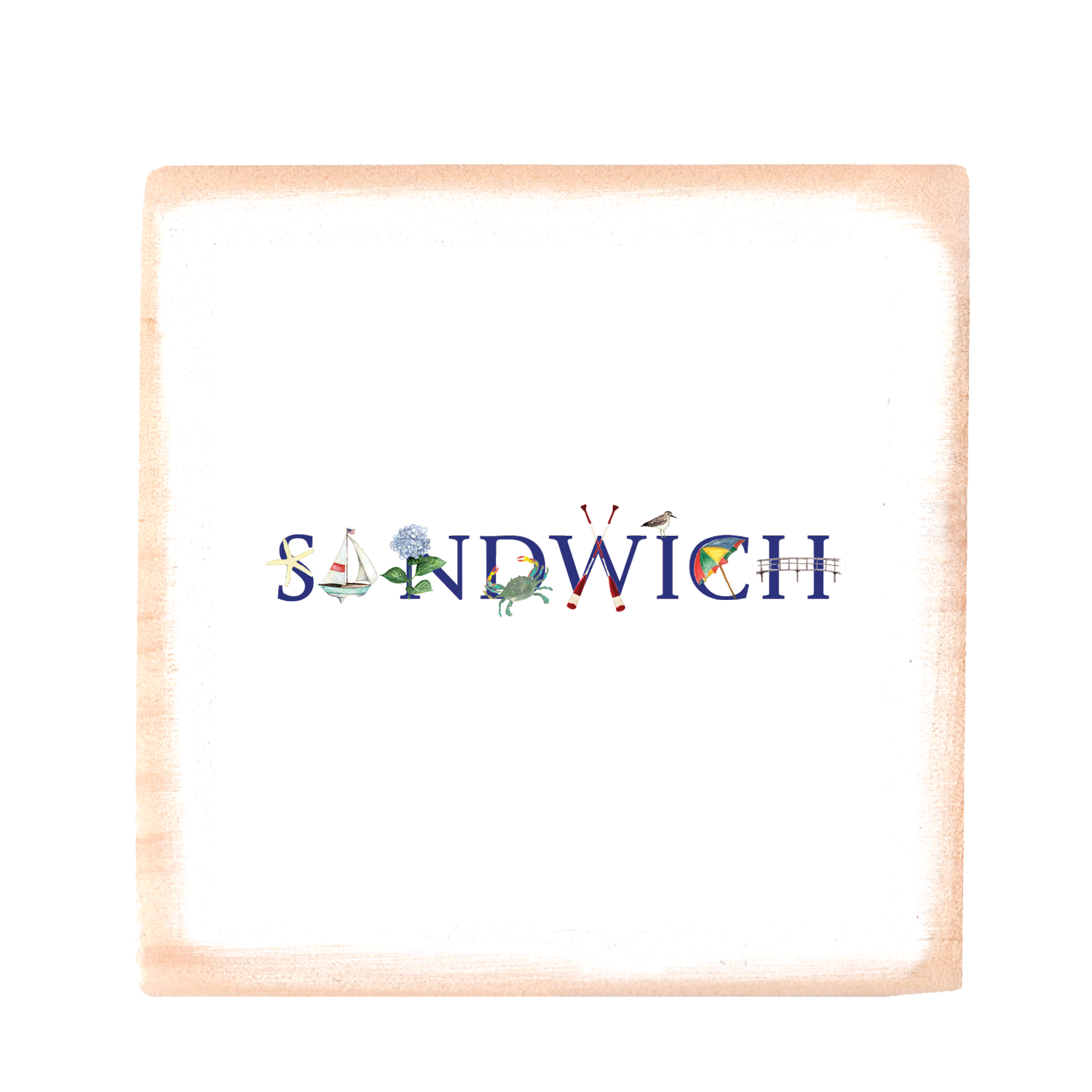 sandwich square wood block