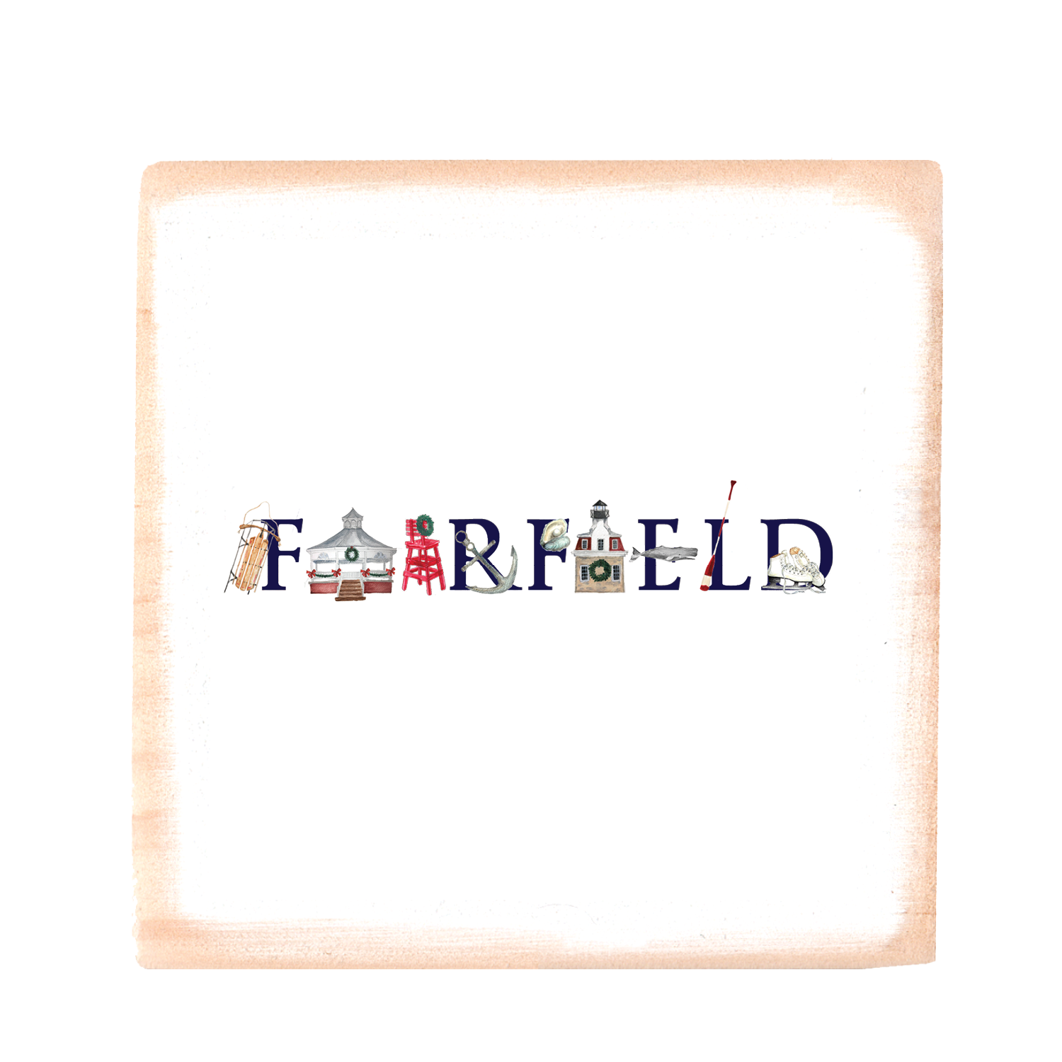 fairfield ct holiday square wood block