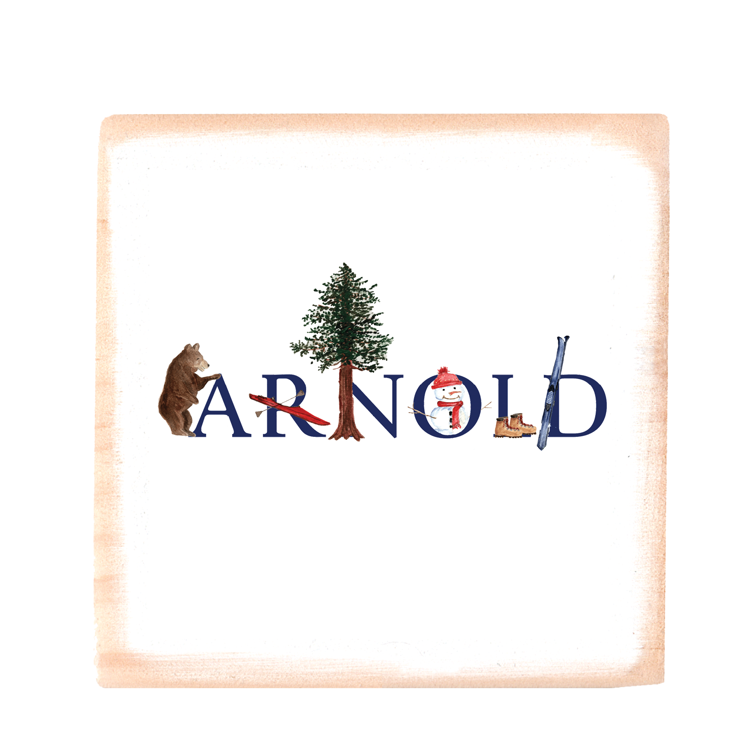 arnold square wood block