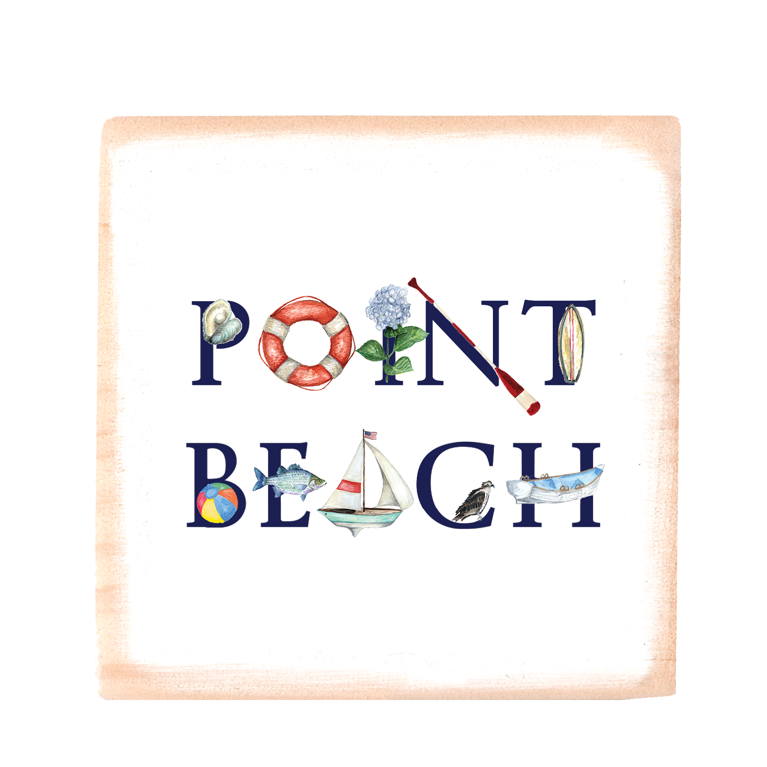 point beach square wood block