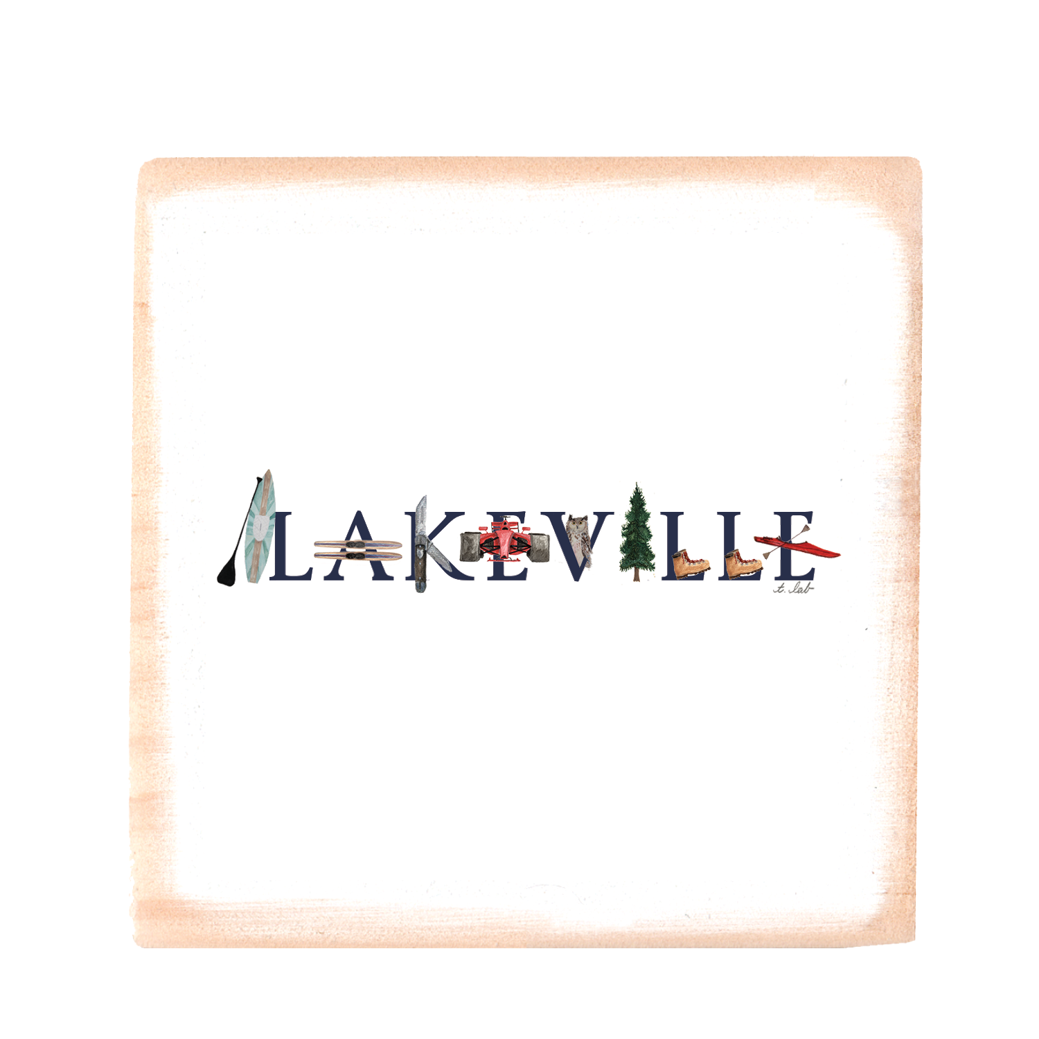 lakeville square wood block