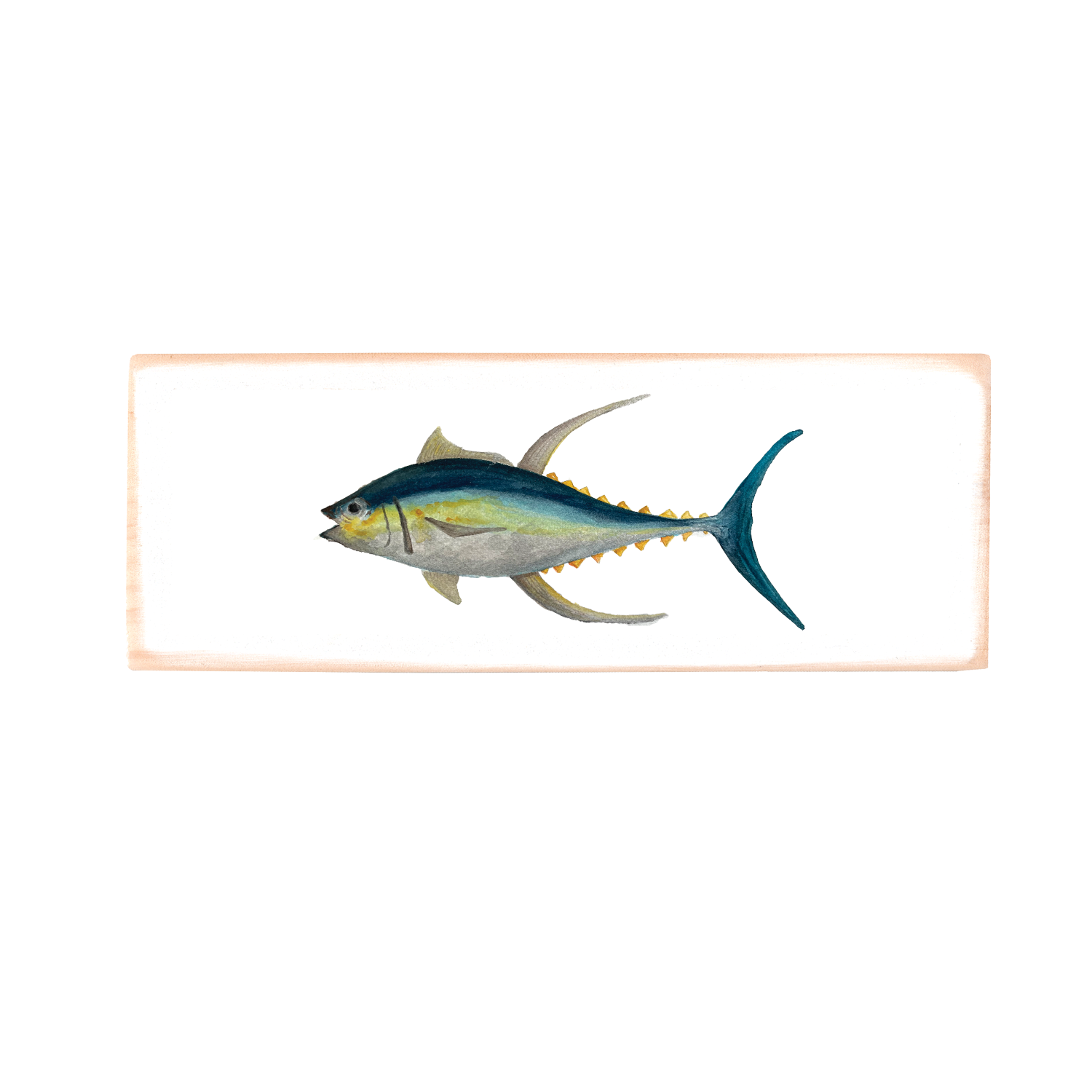 yellowfin tuna rectangle wood block