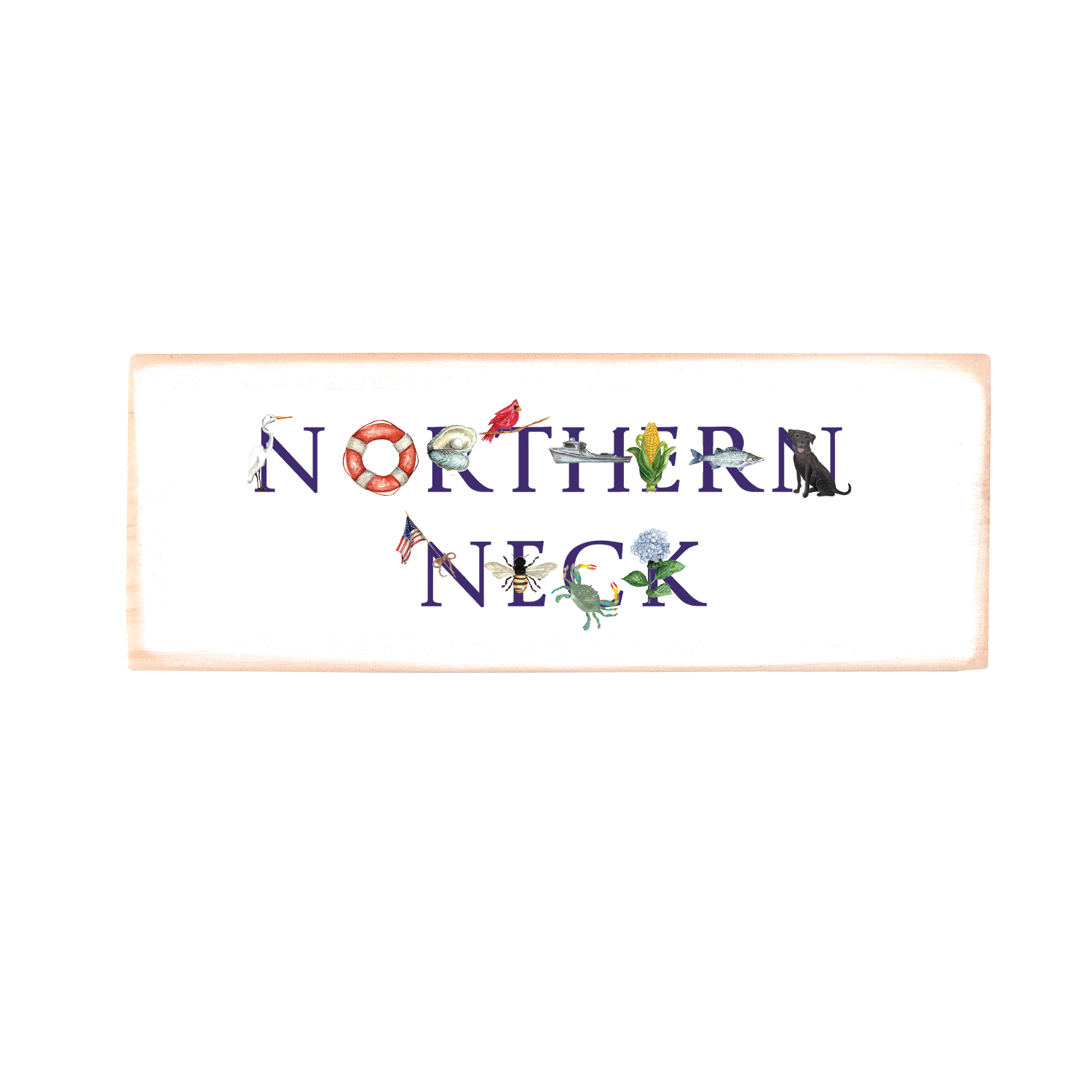 northern neck rectangle wood block