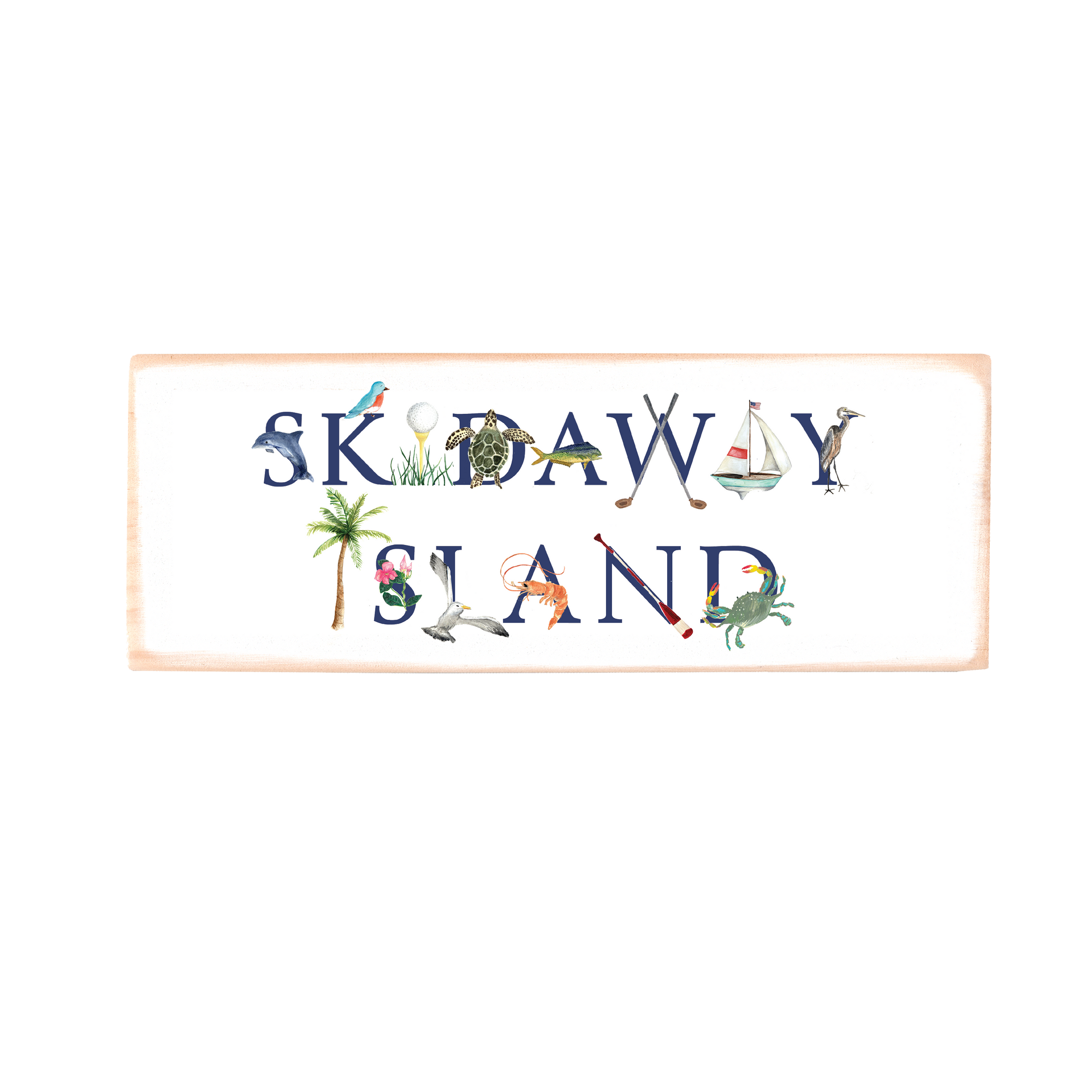 Skidaway Island rectangle wood block