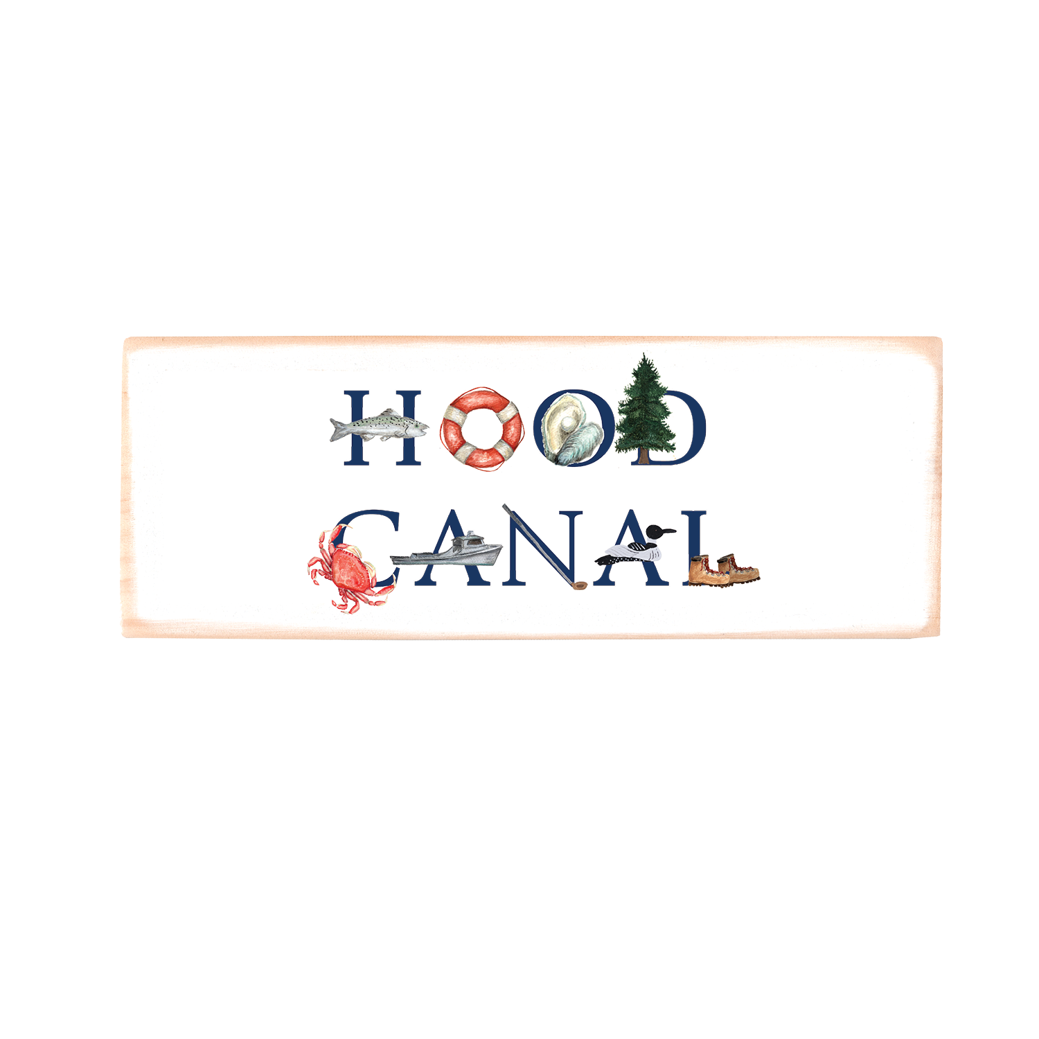 hood canal rectangle wood block