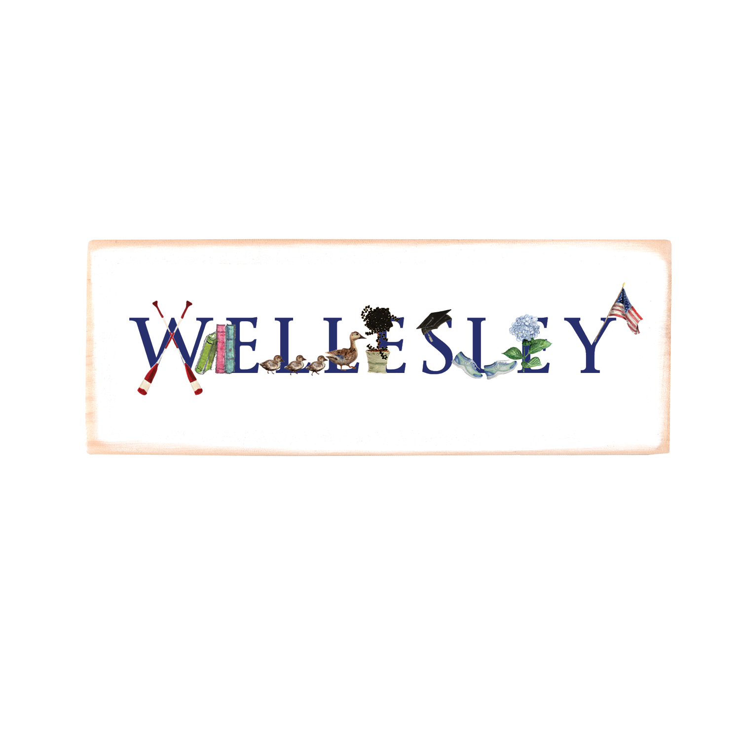 wellesley rectangle wood block