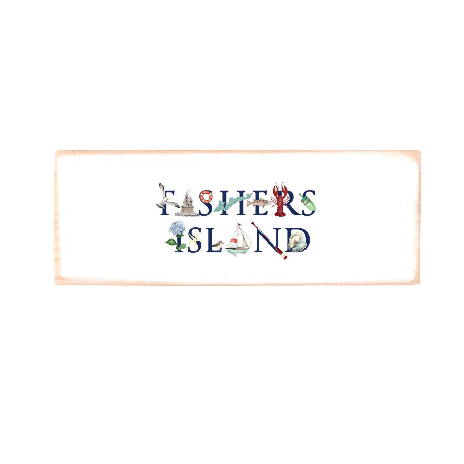 fishers island rectangle wood block