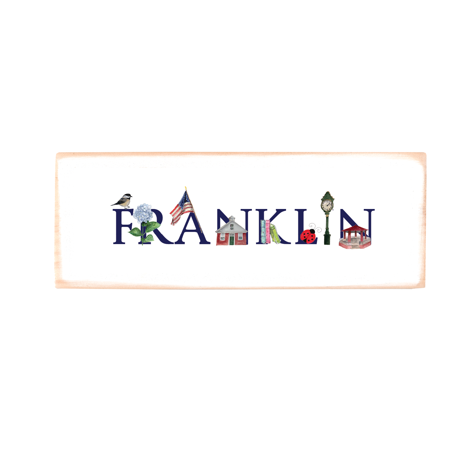 franklin rectangle wood block