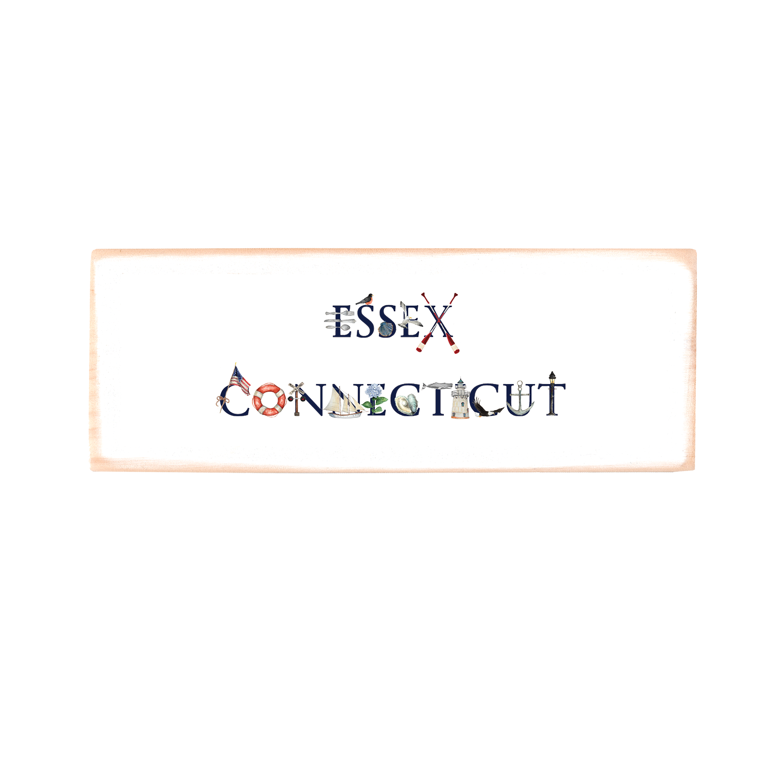 essex connecticut wood block rectangle