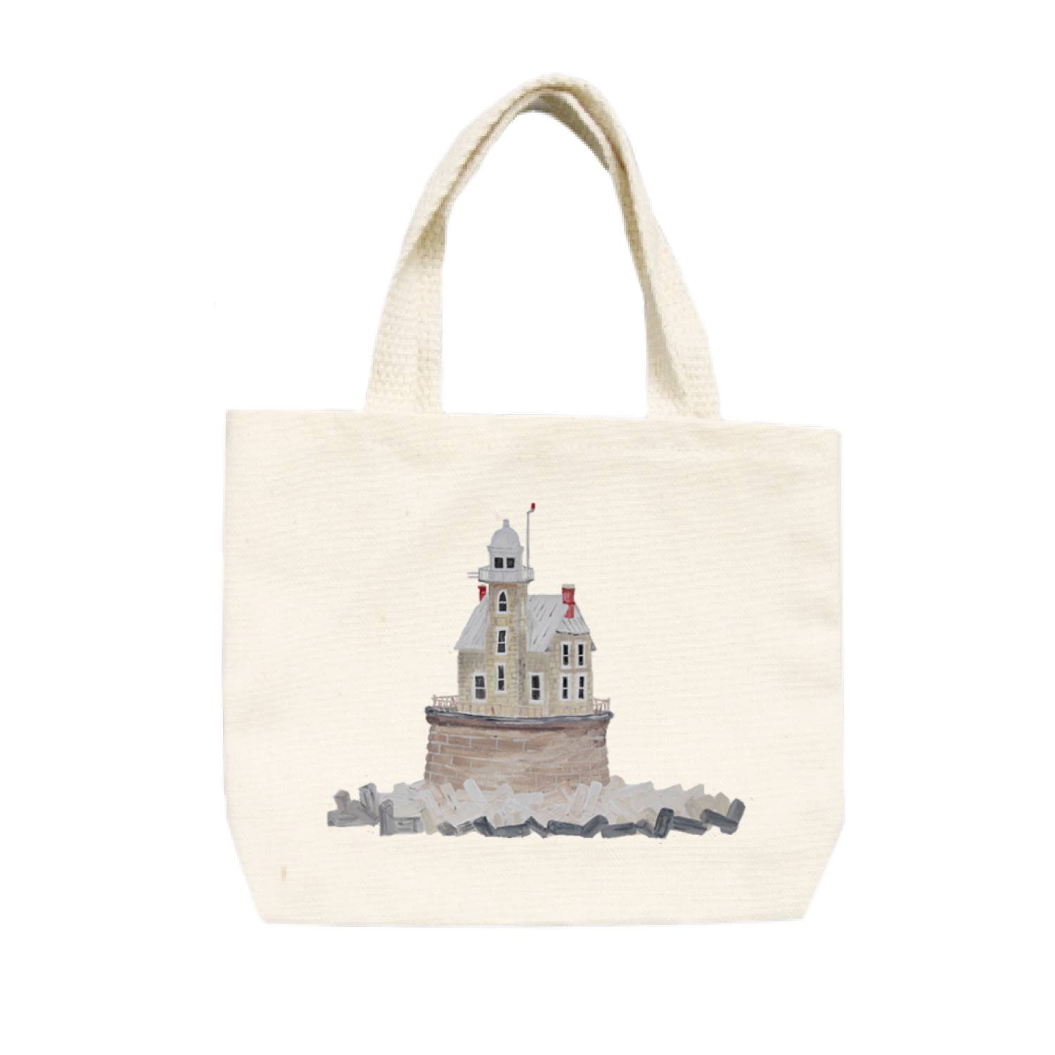 race rock lighthouse small tote