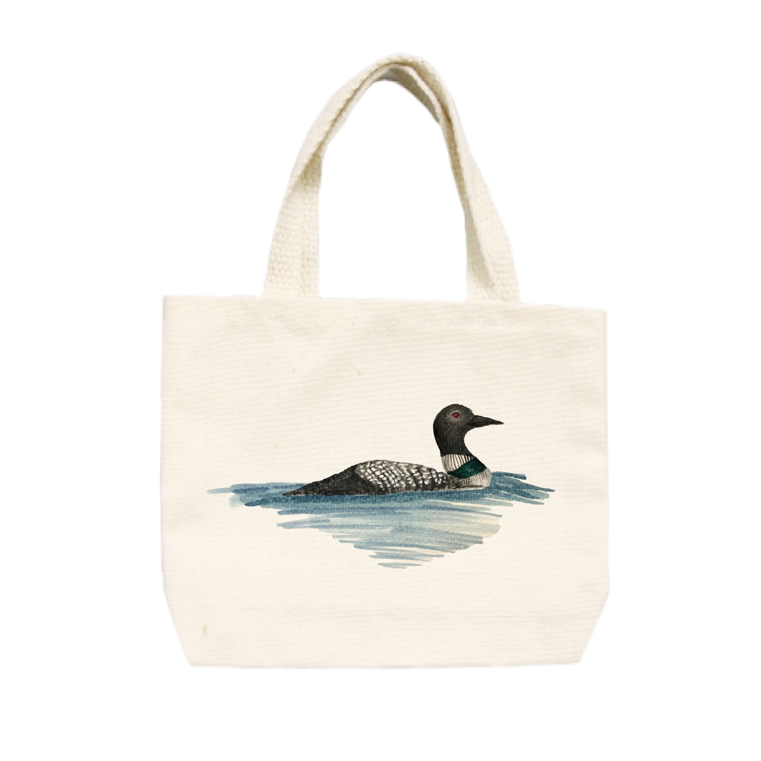 loon on water small tote