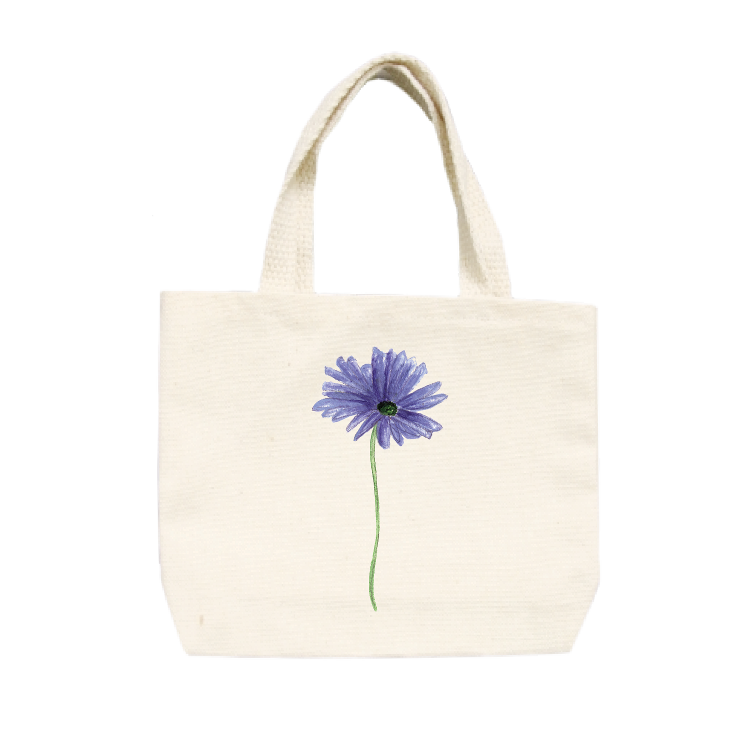 purple gerber daisy small tote