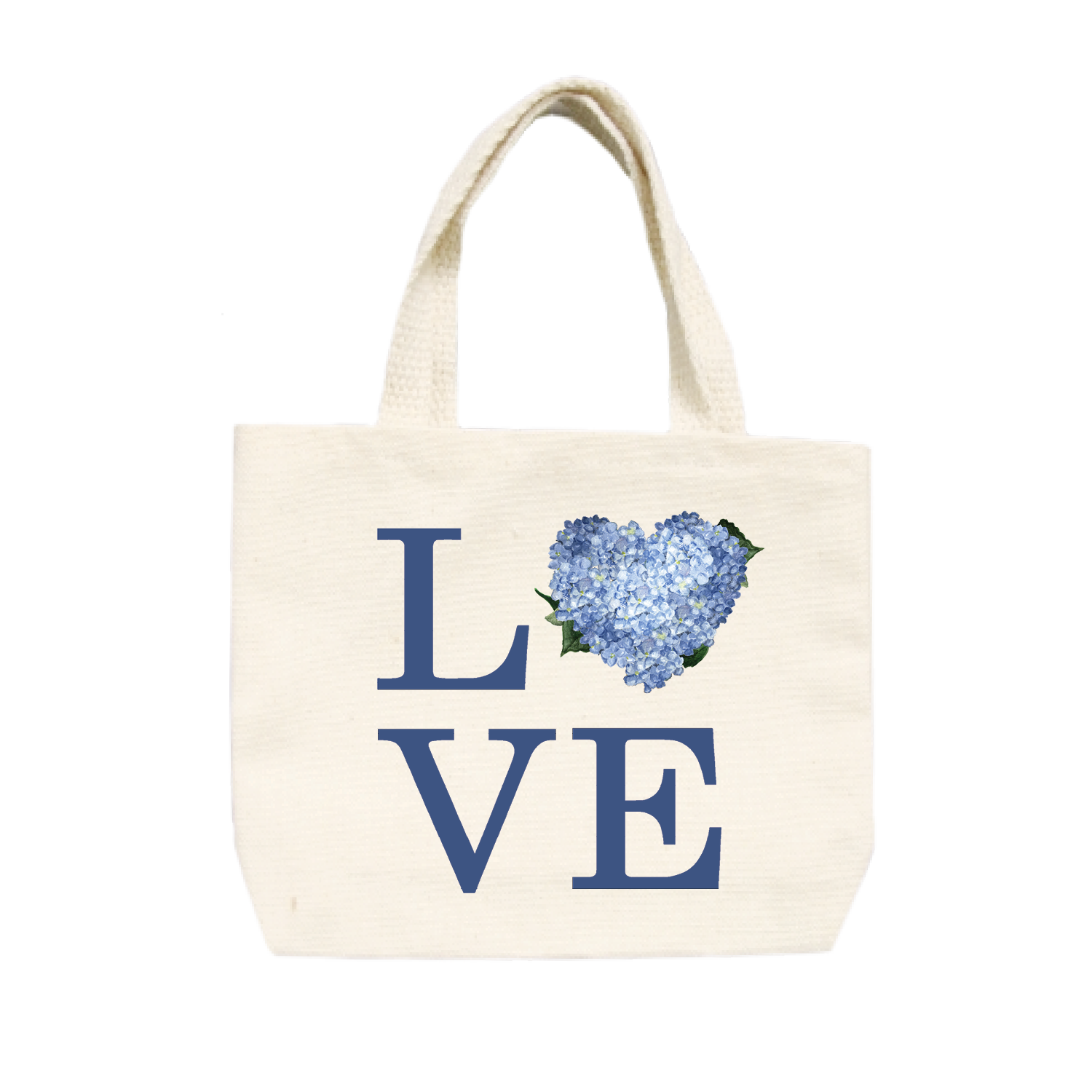 love hydrangea heart small tote