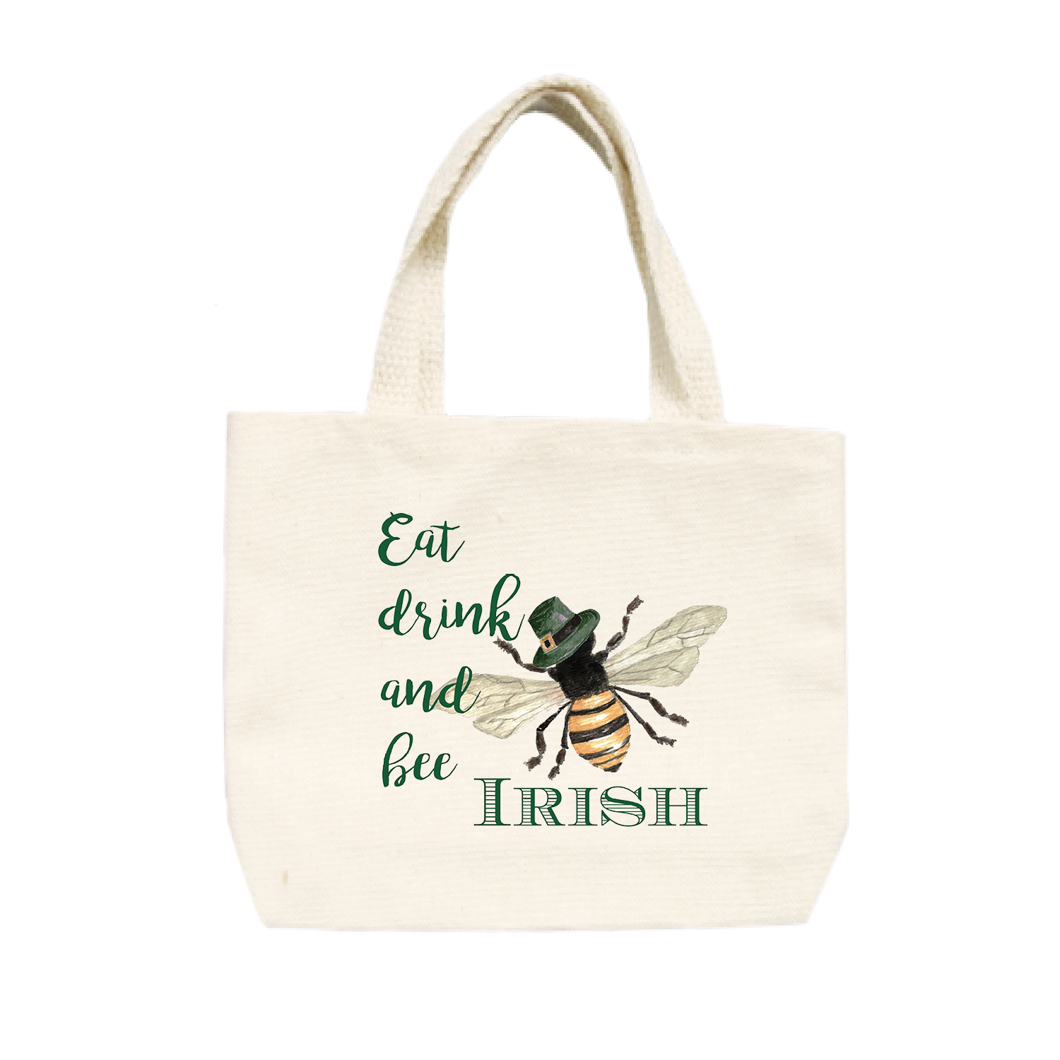 eat drink and bee irish small tote