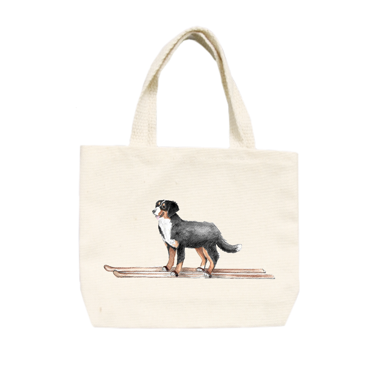 bernese on skis small tote