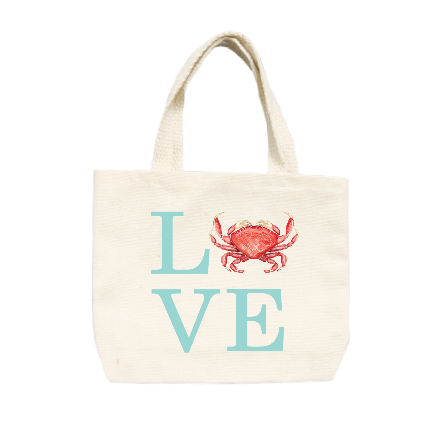 love crab small tote