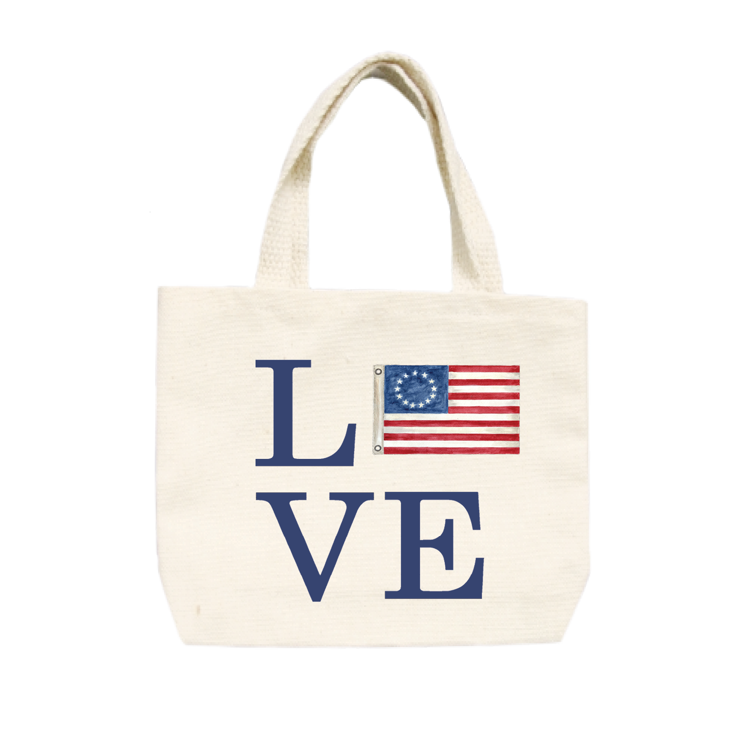 love US flag small tote