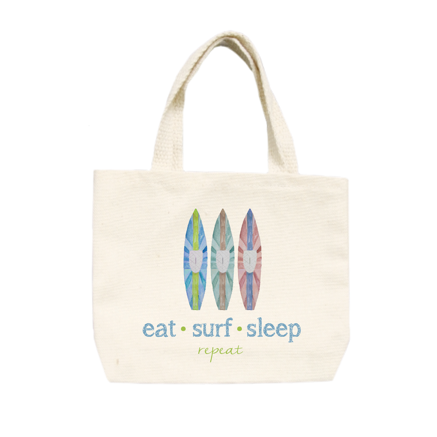 eat surf sleep repeat small tote