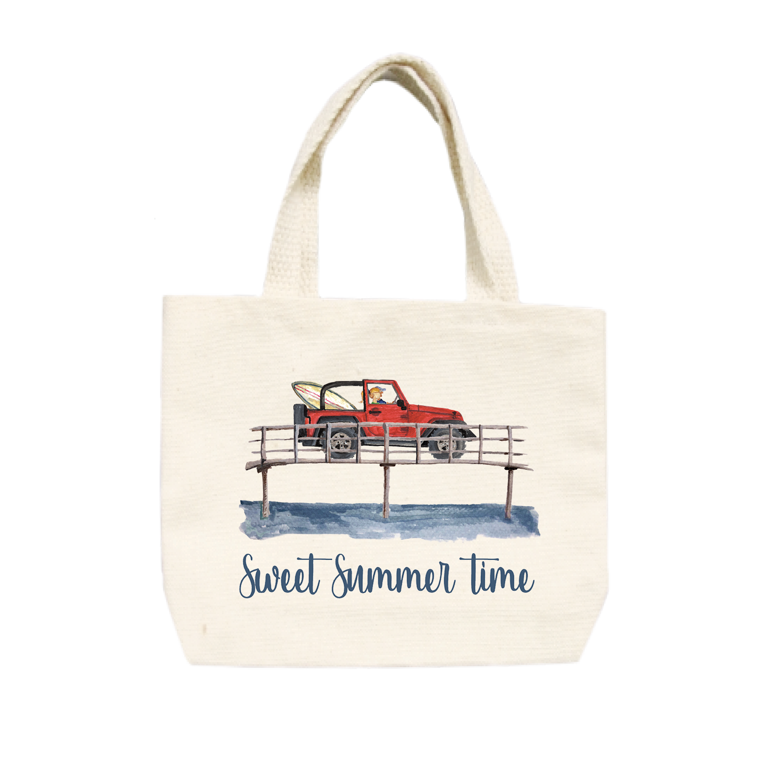 sweet summertime jeep small tote