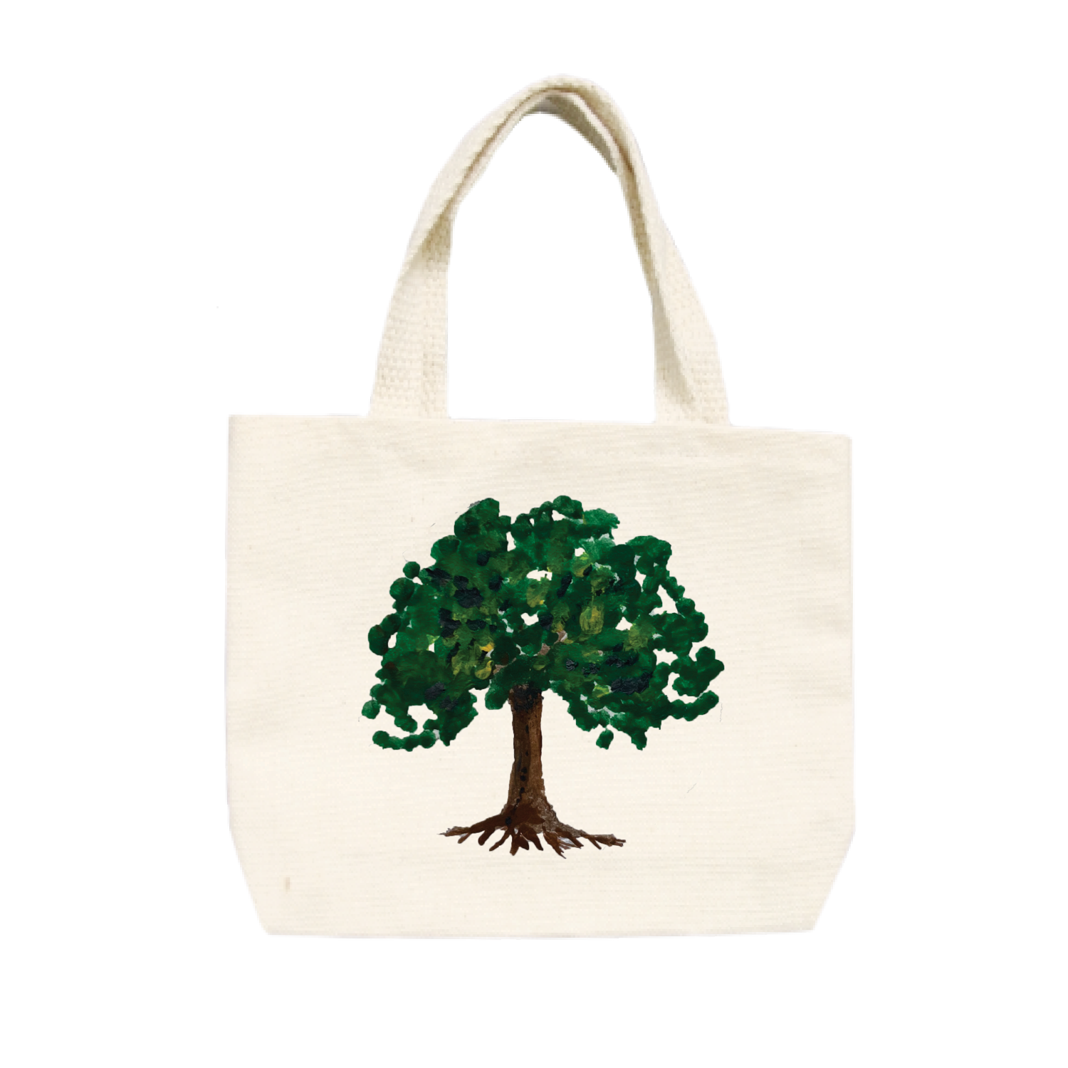 oak tree with roots small tote