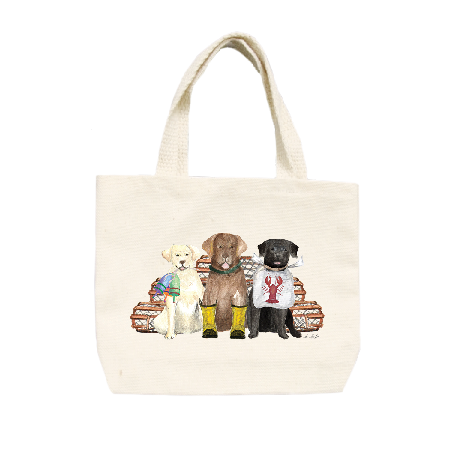 three labs lobster small tote