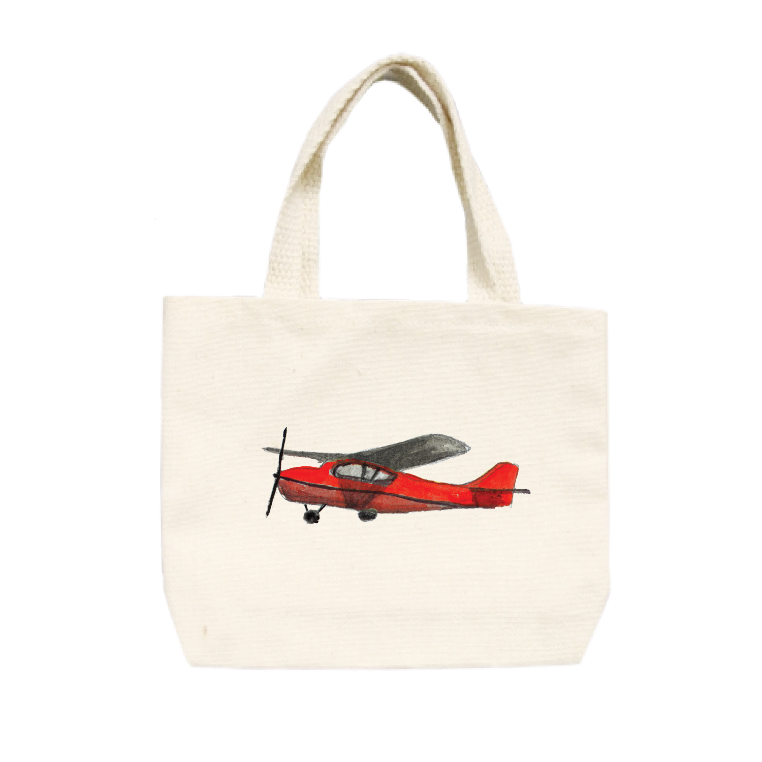 red airplane small tote
