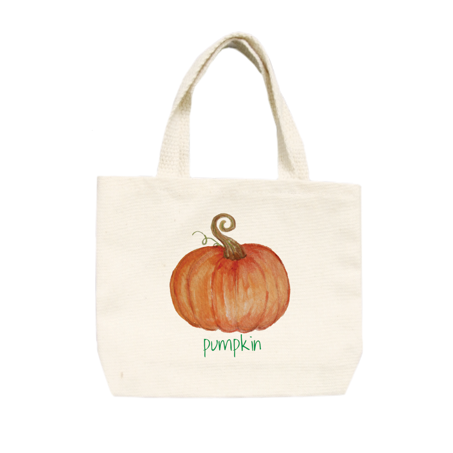 Pumpkin with pumpkin text small tote