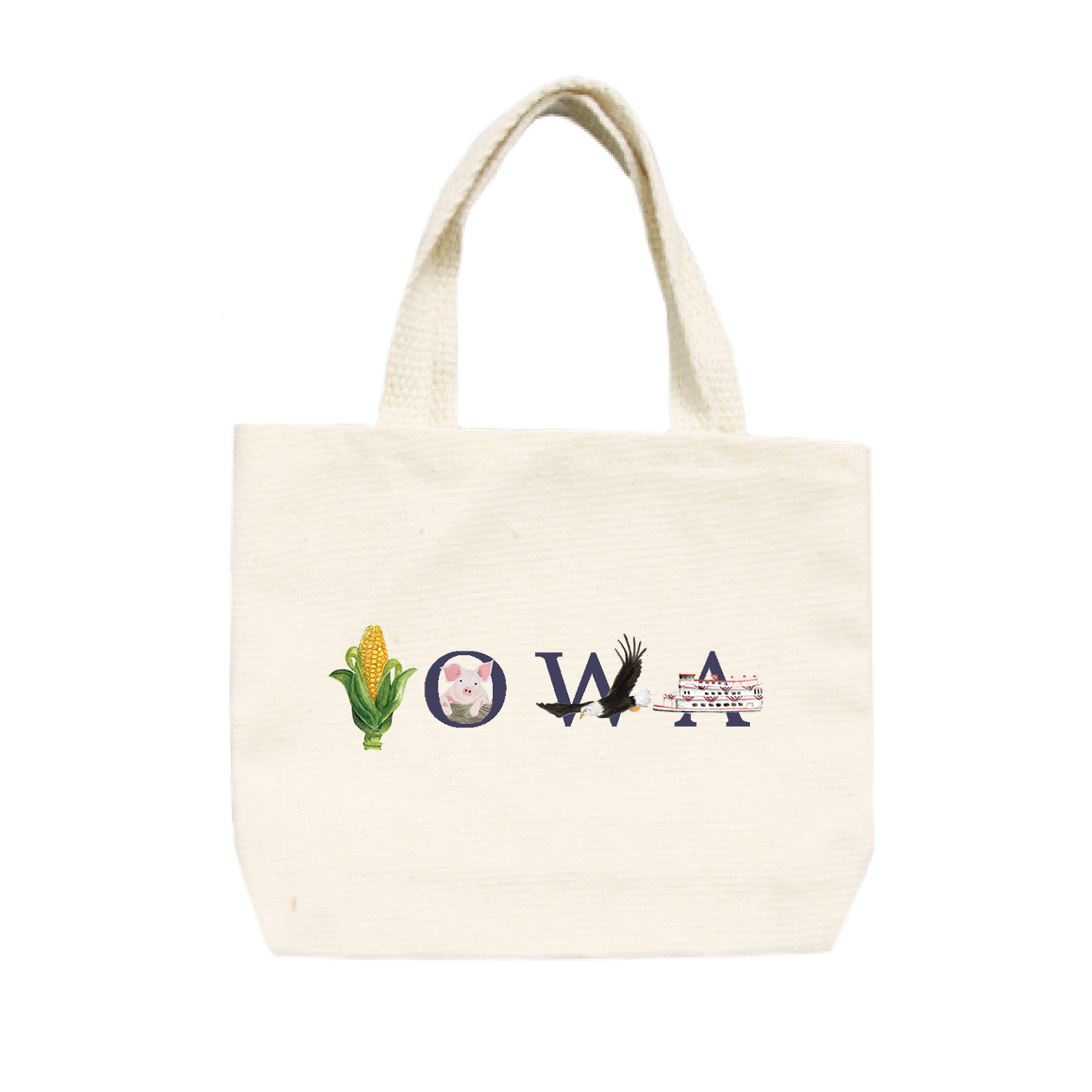 iowa navy small tote