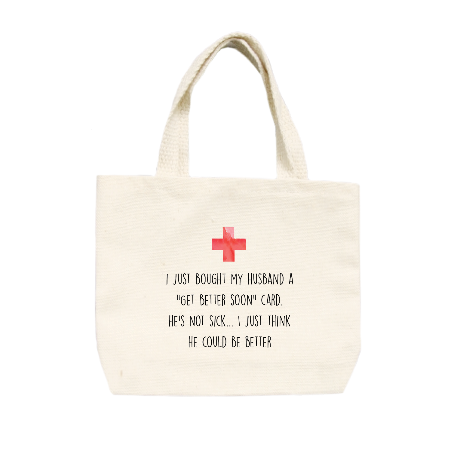 husband red cross small tote