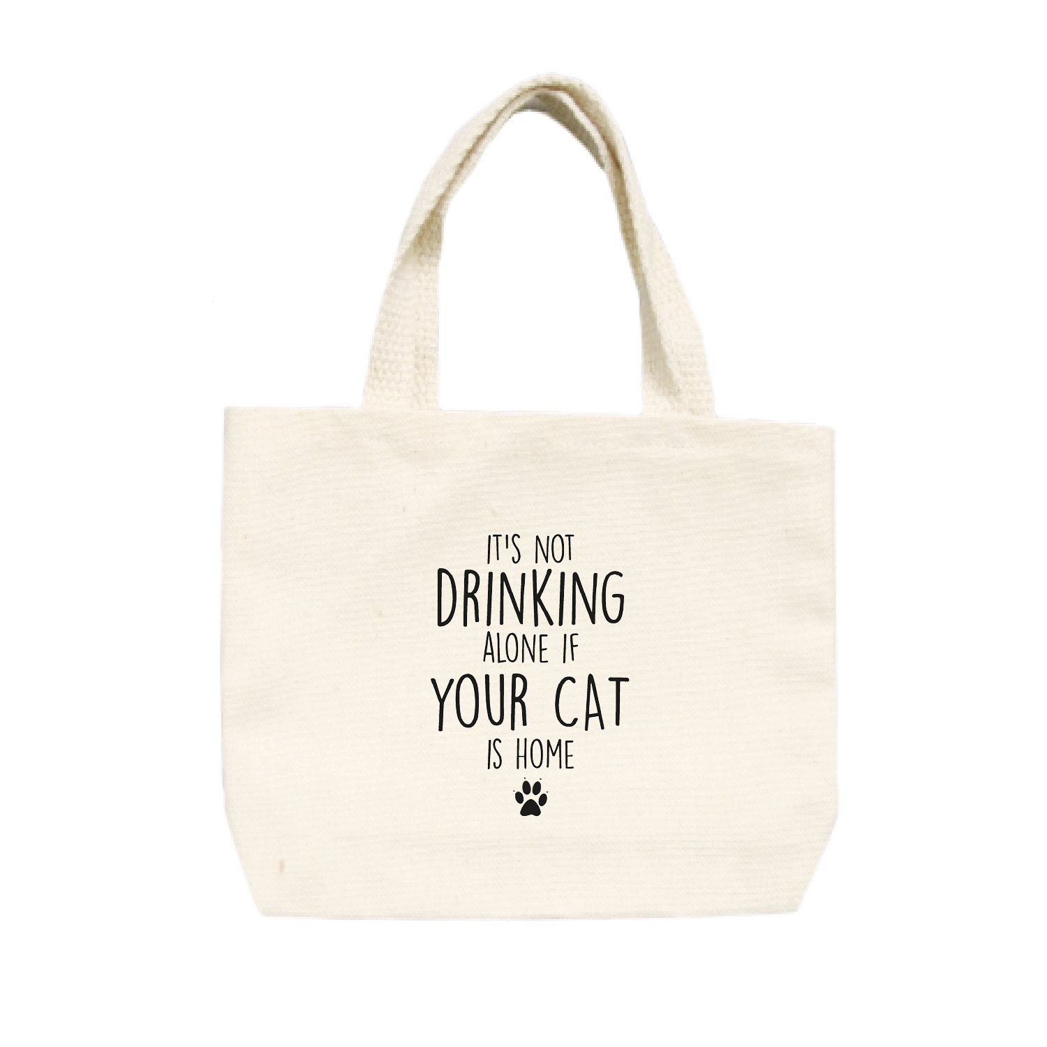 drinking alone cat small tote